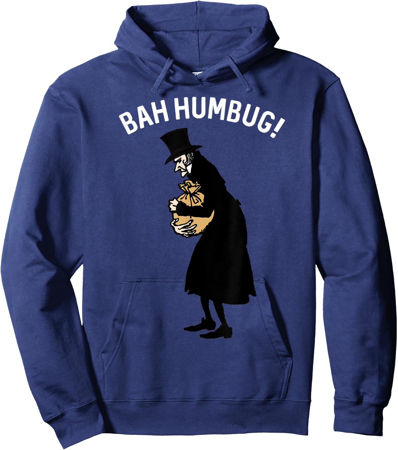 Fun Scrooge Bah Humbug Shirt Art Vintage Christmas Carol Hoodie - Hoodie | Navy