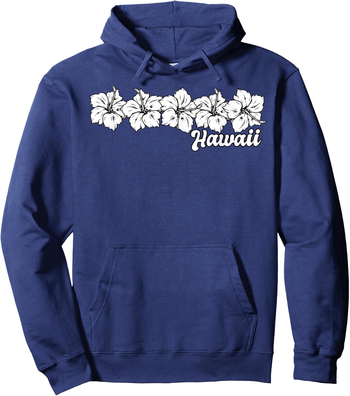 Aloha Hawaii Hawaiian Island Palm Surfboard Beach Surf retro Hoodie - Hoodie | Navy