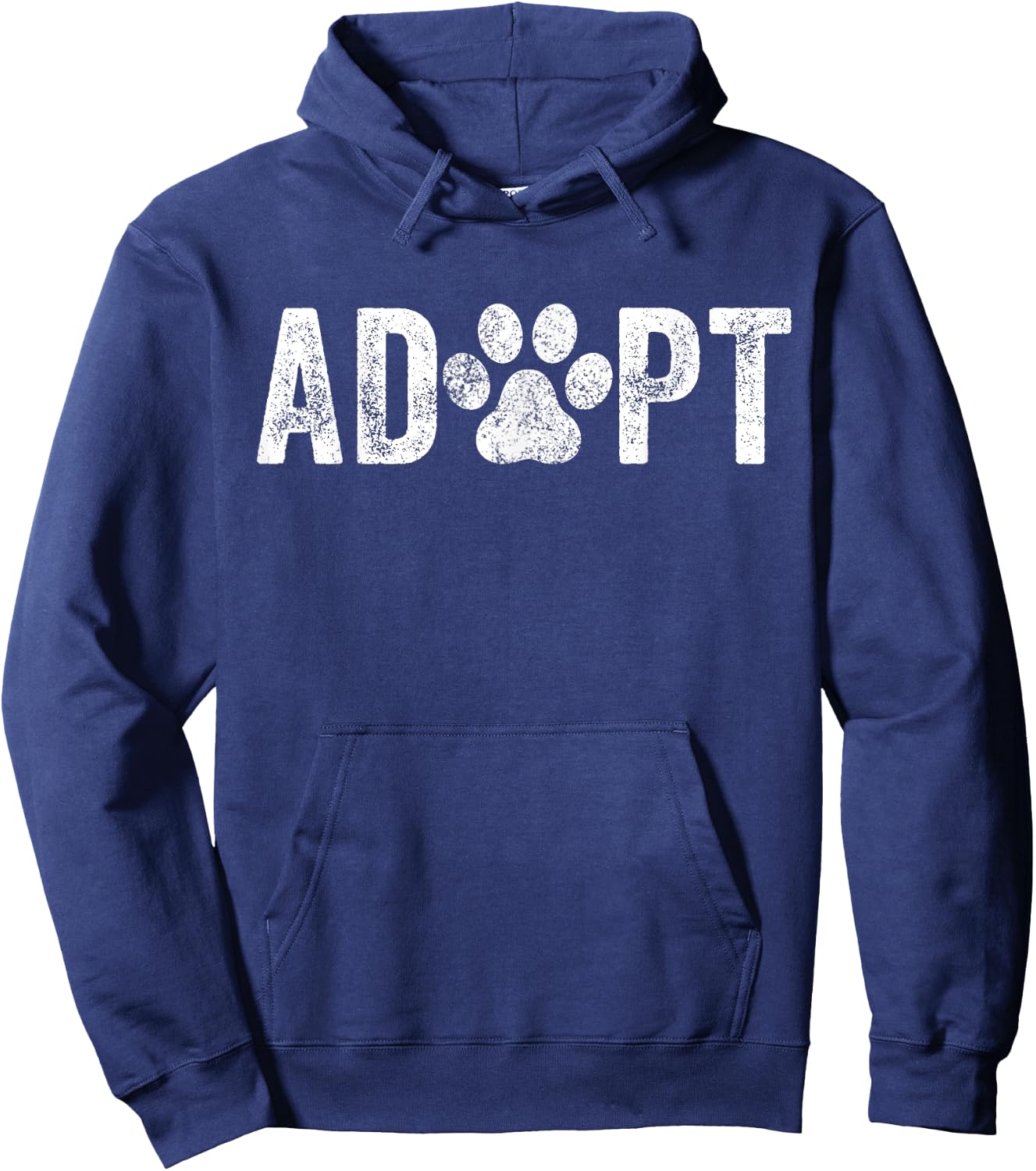 Adopt Dog Cat Pet Rescue Animal Adoption Funny Vintage Hoodie - Hoodie | Navy