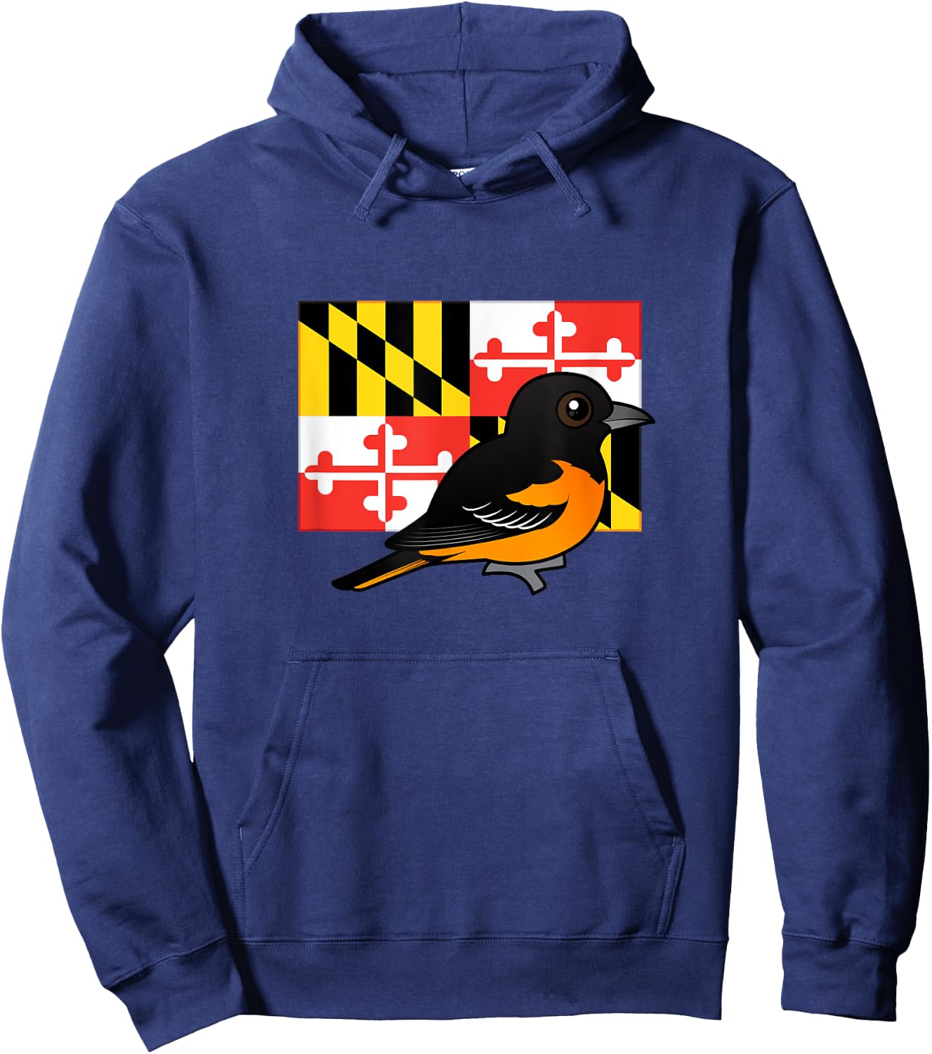 State Birdorable of Maryland: Cute Baltimore Oriole Hoodie - Hoodie | Navy