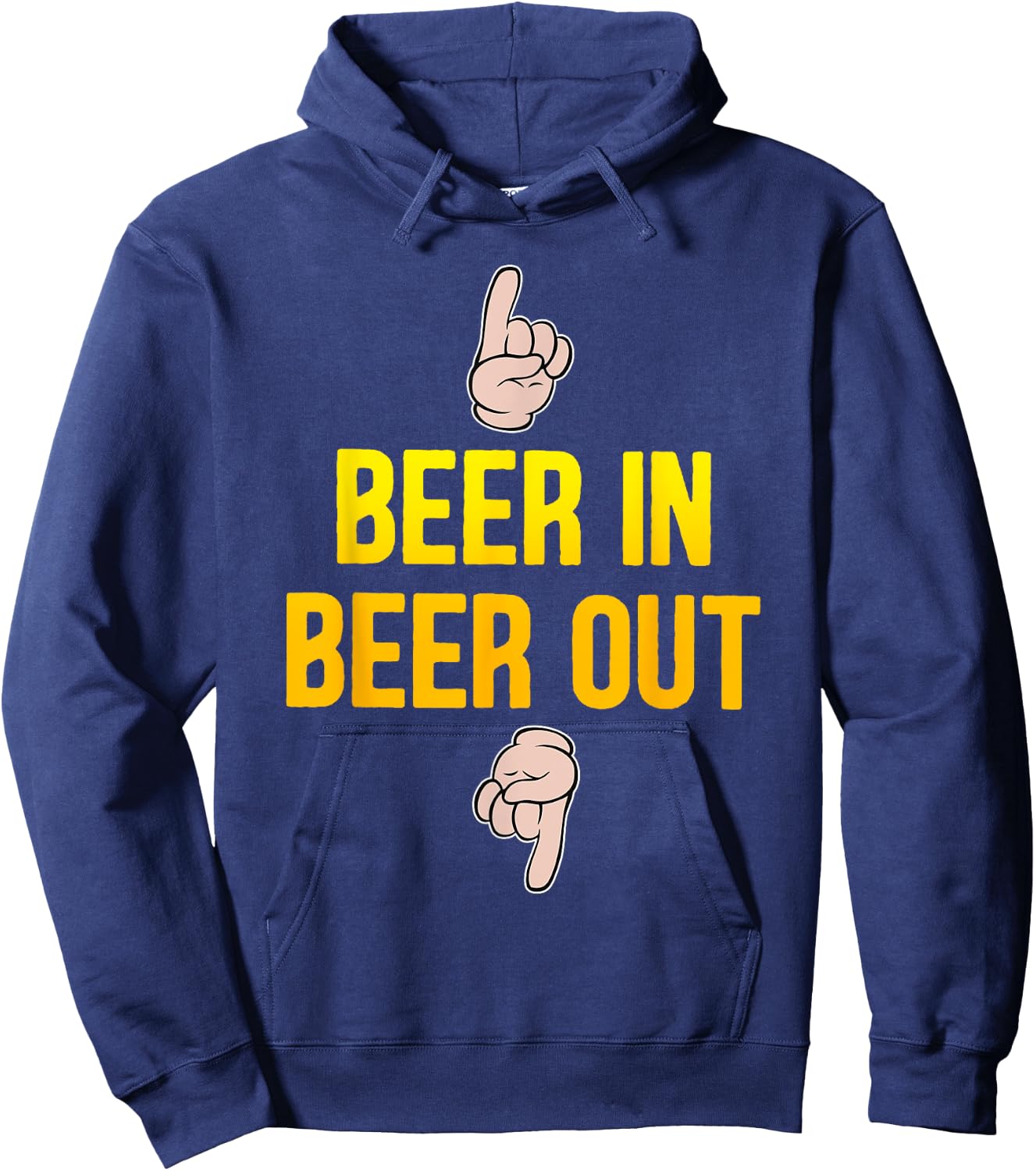 Beer in beer out Gift beer lover Hoodie - Hoodie | Navy