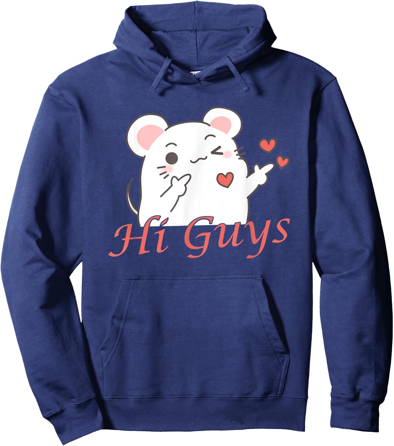 Hi Guys, Sweet Mouse And Fun Get To Know You Party Hoodie - Hoodie | Navy