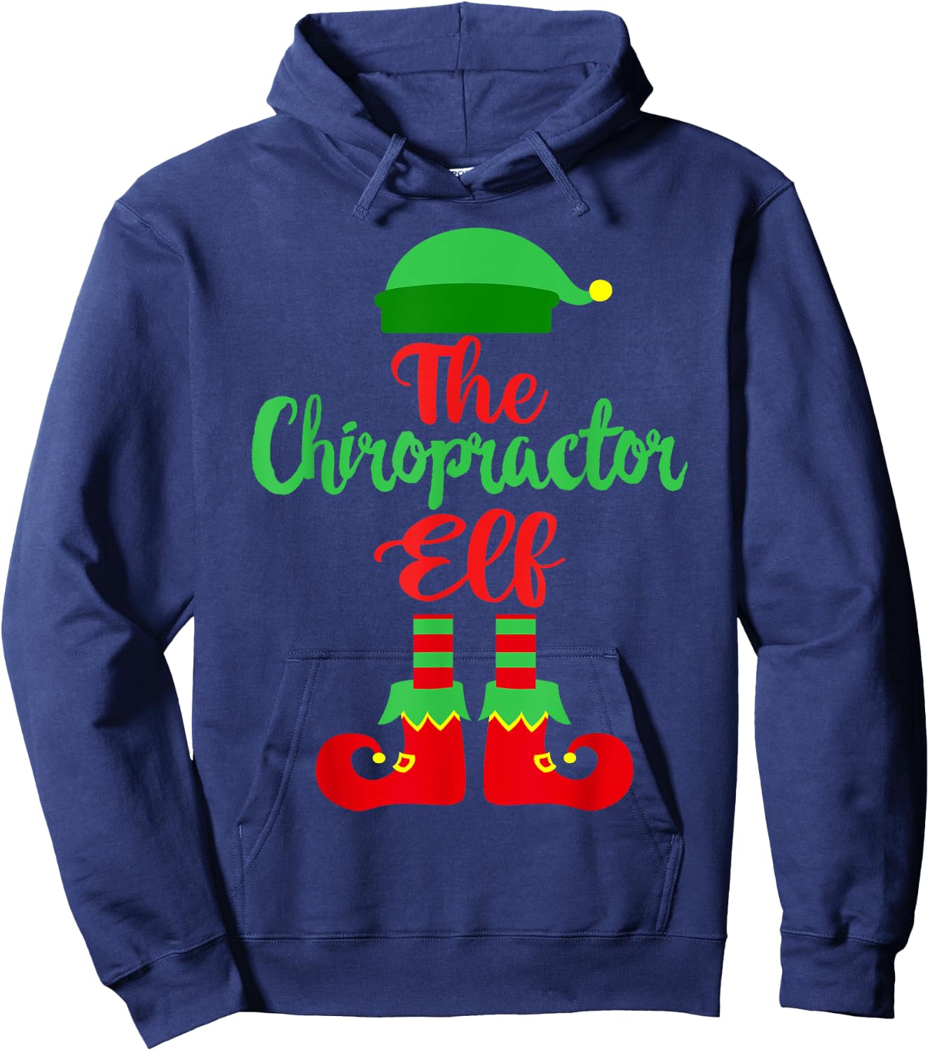 The Chiropractor Elf Chiropractic Christmas Outfit Hoodie - Hoodie | Navy