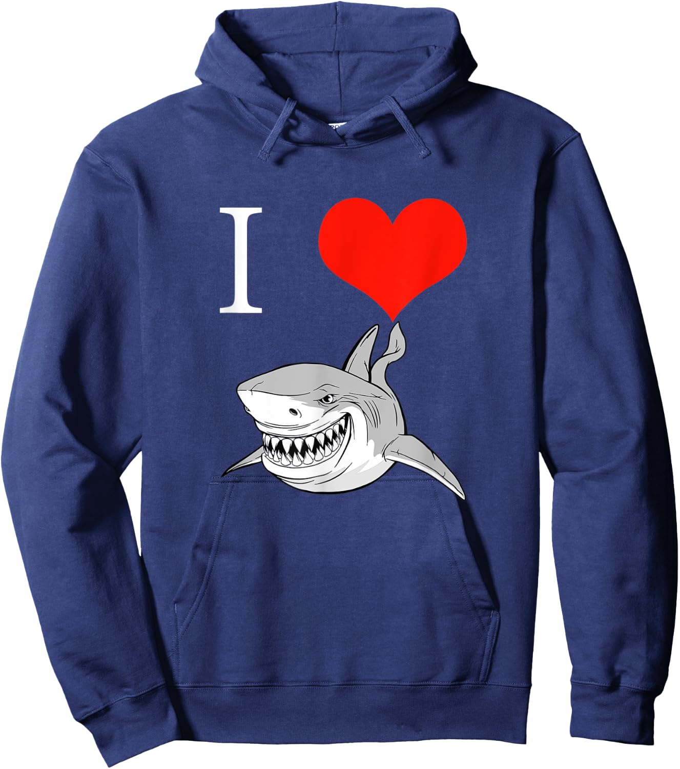 I Love Sharks Hoodie - Hoodie | Navy