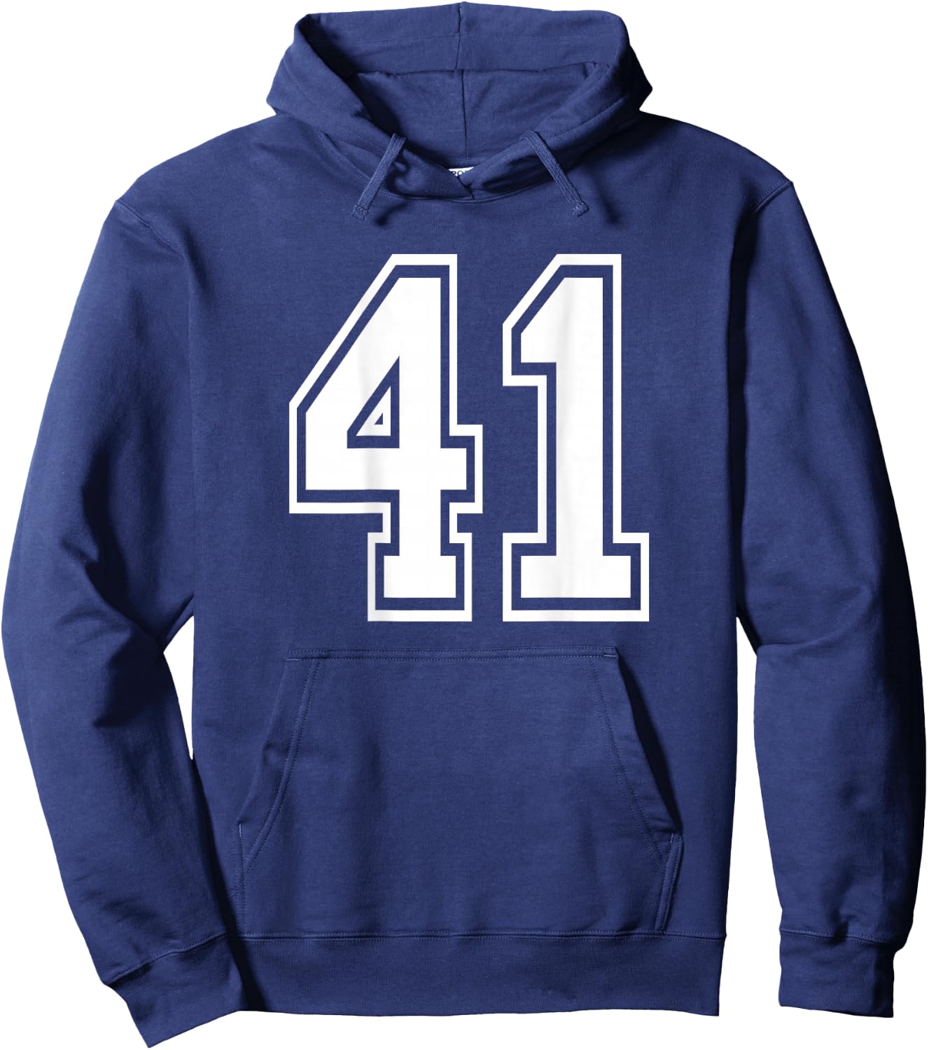 Number 41 Shirt Sports Player Number BACK of Shirt only Hoodie - Hoodie | Navy
