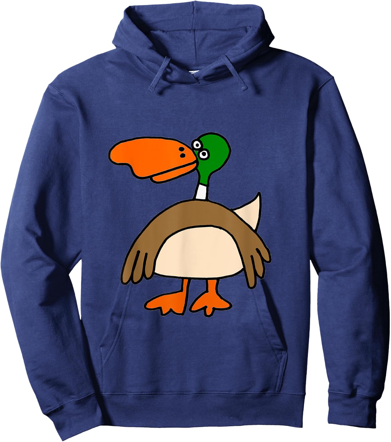 SmileteesBirds Funny Mallard Duck Cartoon Hoodie - Hoodie | Navy