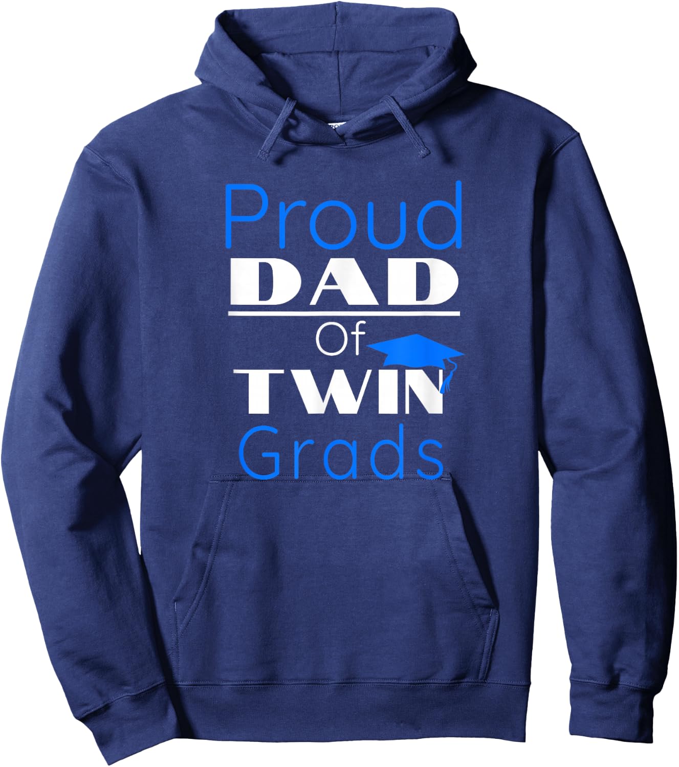 Proud Dad Of Twin Graduates T Shirt Gift Father Of Twins Hoodie - Hoodie | Navy