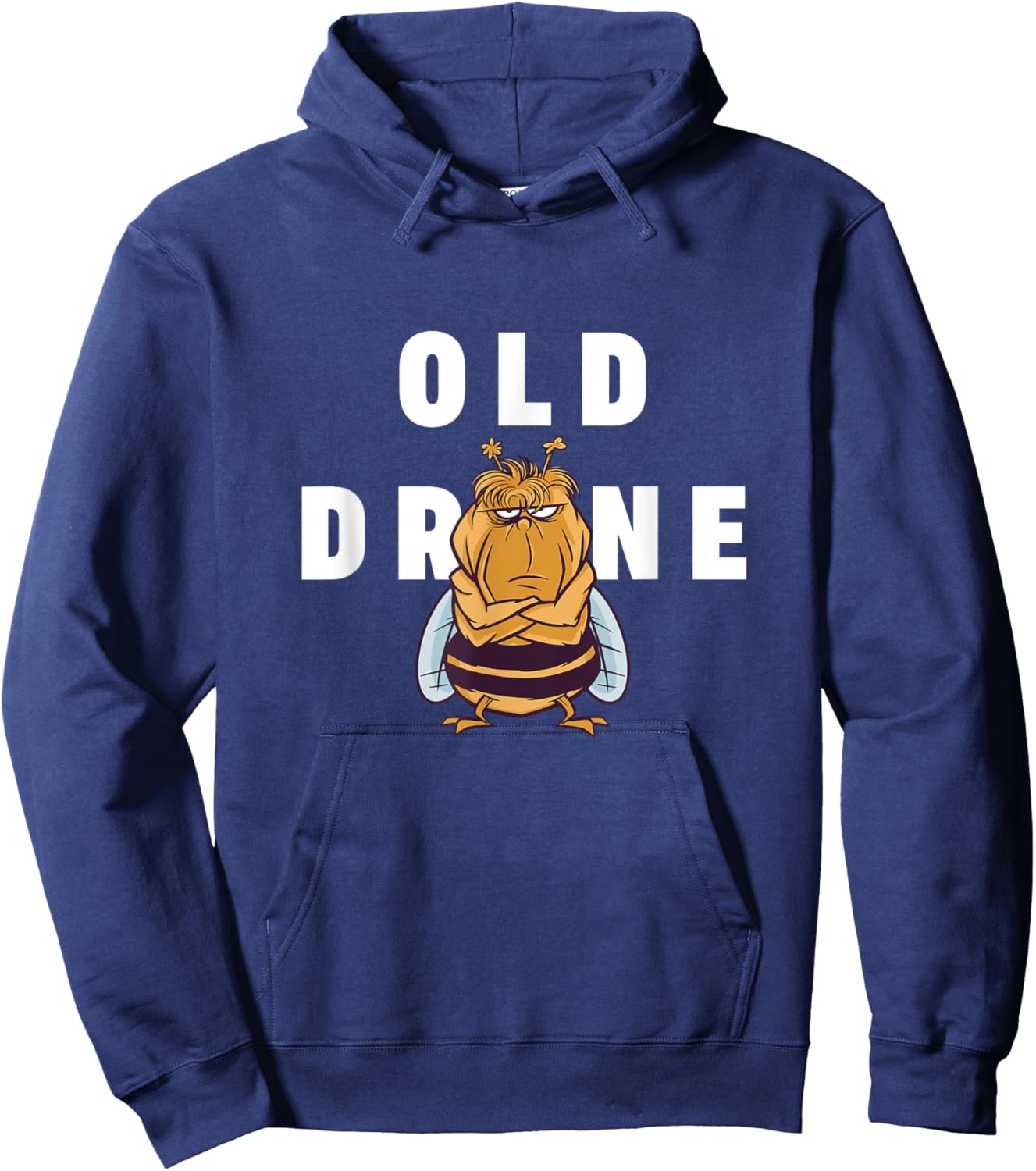 Old Drone Funny Angry Honeybee Beekeeper Hoodie - Hoodie | Navy