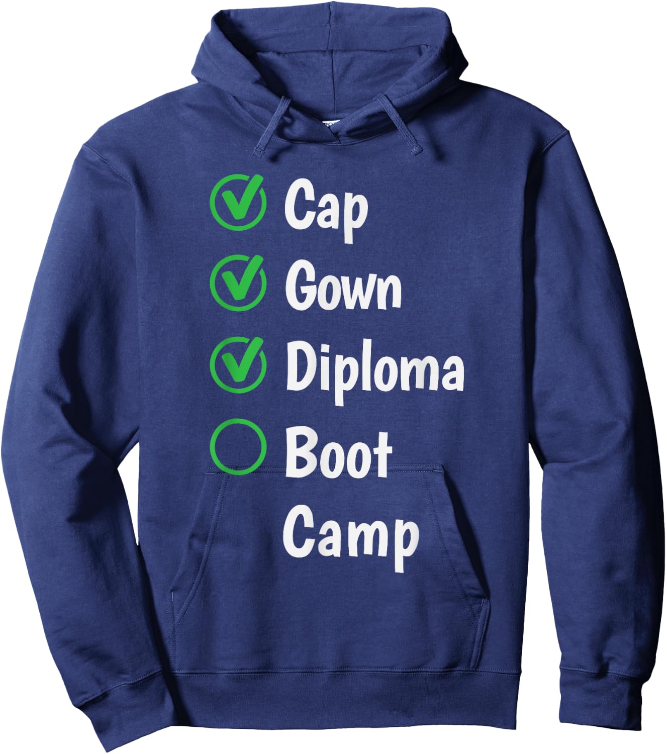 High School Graduation Gift Grad | Boot Camp Checklist Hoodie - Hoodie | Navy