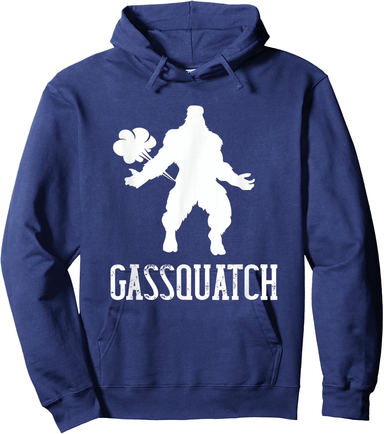 Gassquatch Bigfoot Farting Sasquatch Fart Funny Dad Joke Hoodie - Hoodie | Navy