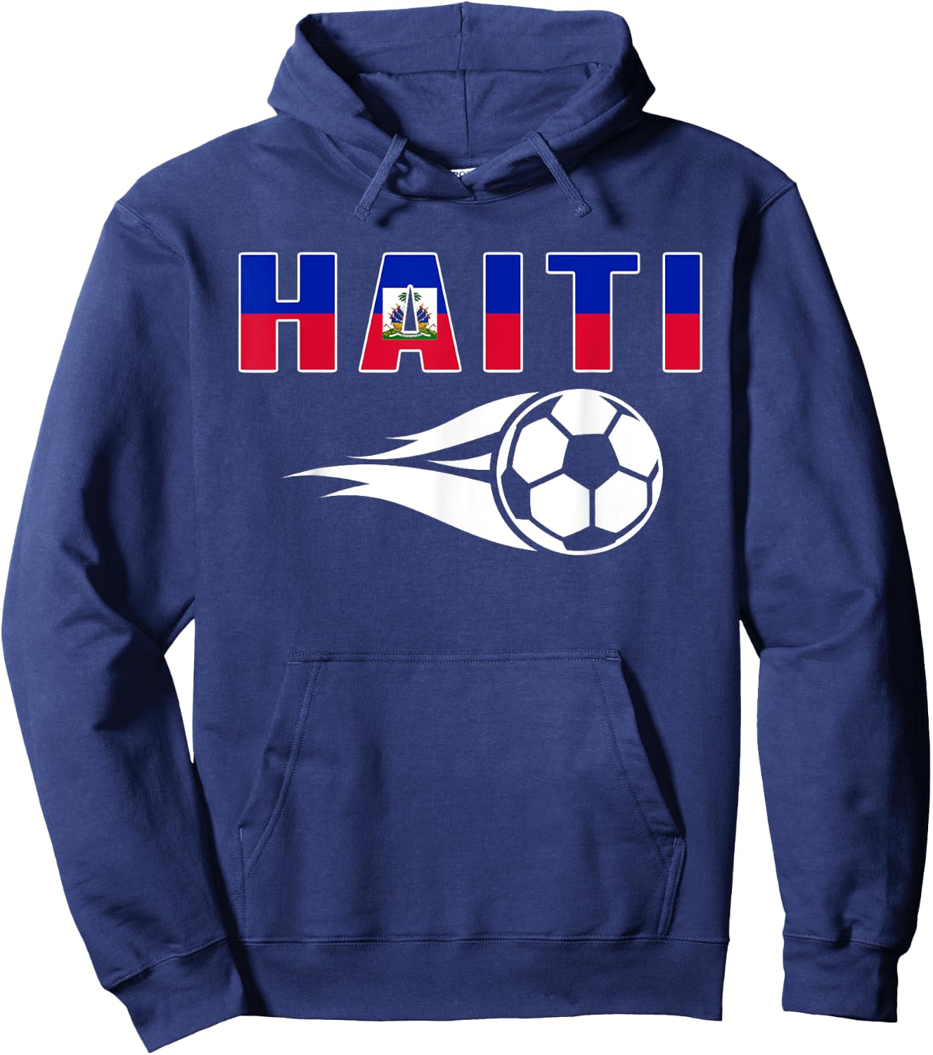 Proud Haiti Soccer Fans Jersey Haitian Flag Football Lovers Hoodie - Hoodie | Navy