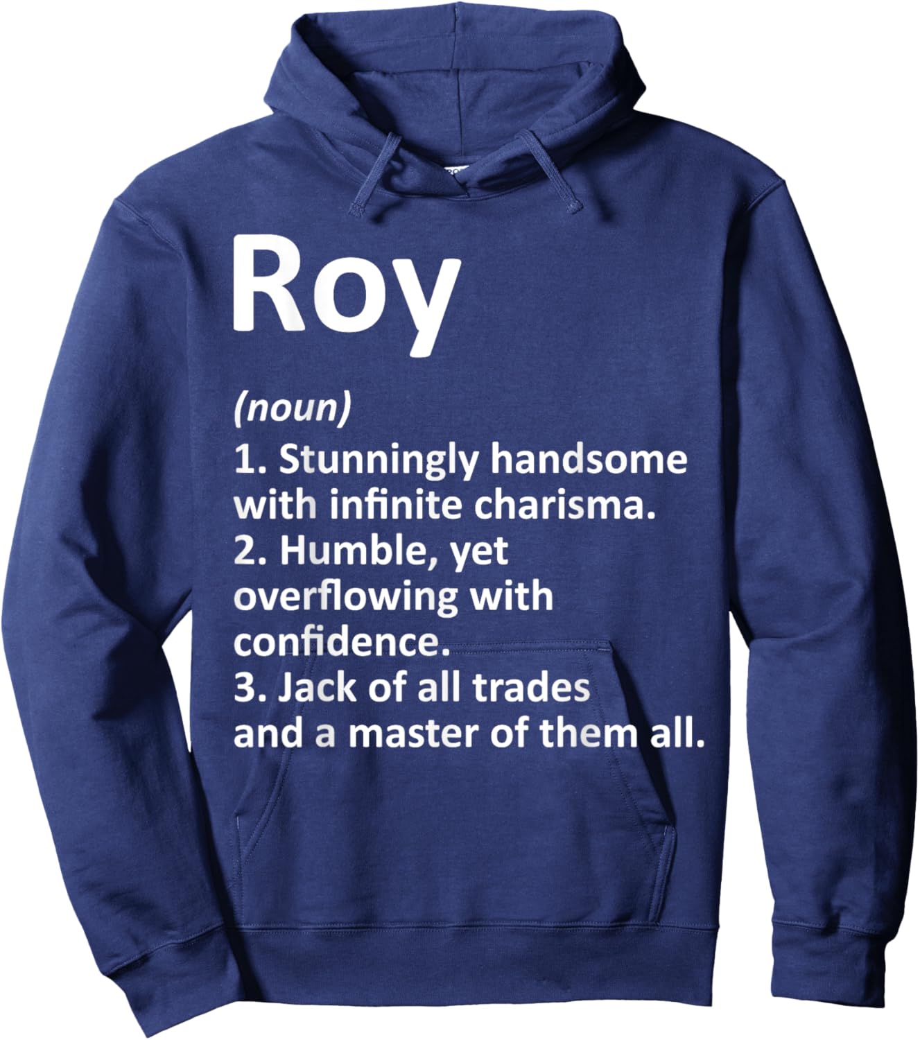 ROY Definition Personalized Name Funny Birthday Gift Hoodie - Hoodie | Navy