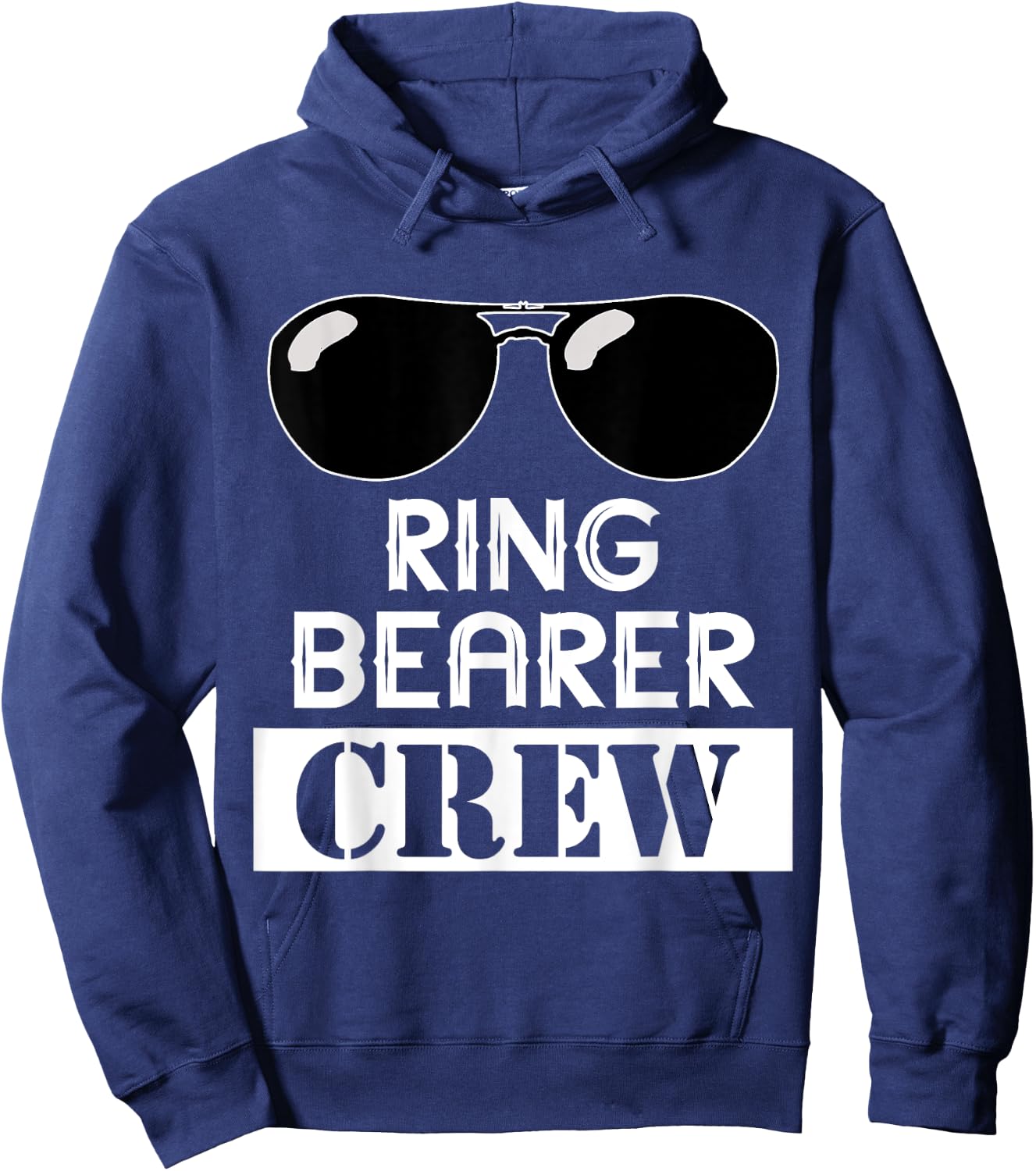 Ring Wedding Party Security Sunglass Ring Bearer Crew Hoodie - Hoodie | Navy