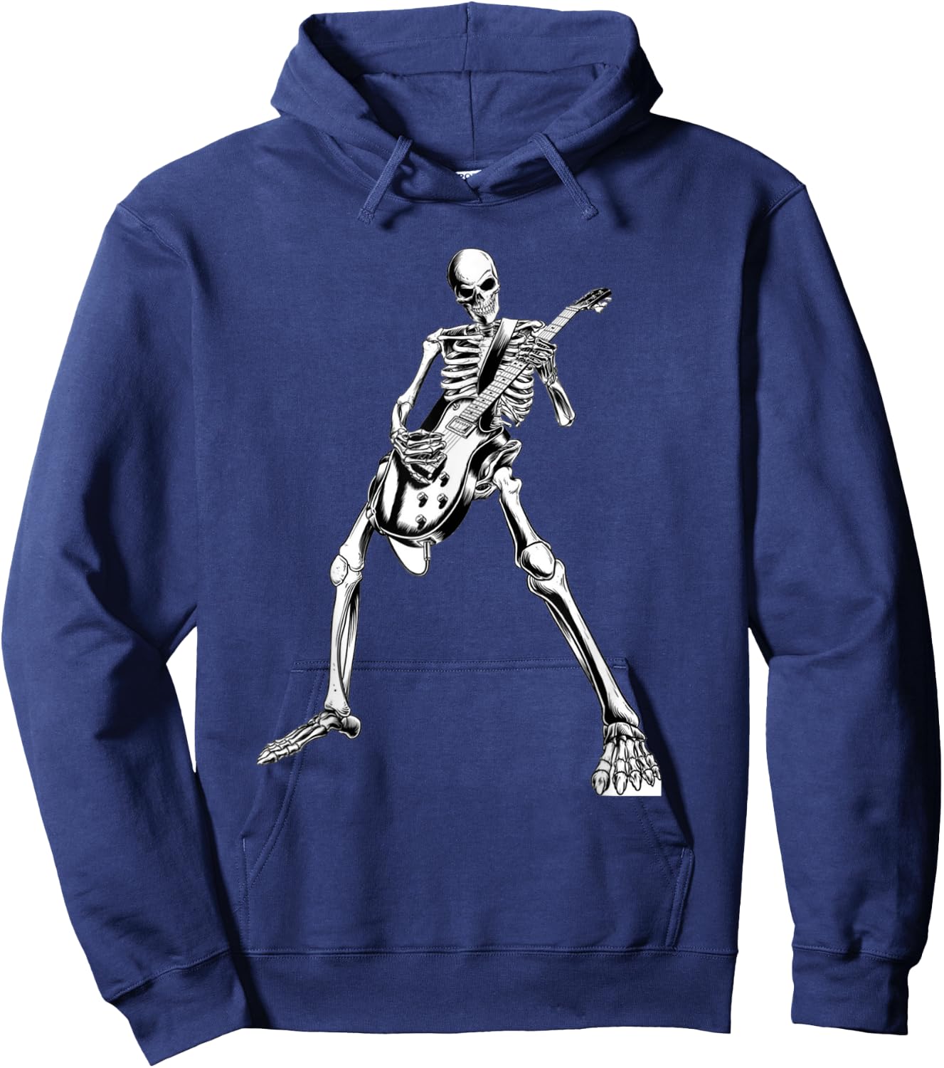Spooky Skeleton Guitar Player Guitarist Halloween Costume Hoodie - Hoodie | Navy