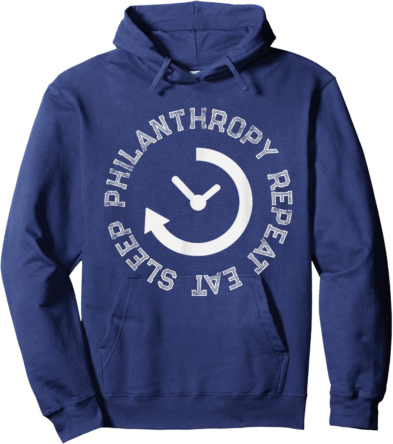 Eat Sleep Philanthropy Repeat Philanthropist Gift Hoodie - Hoodie | Navy