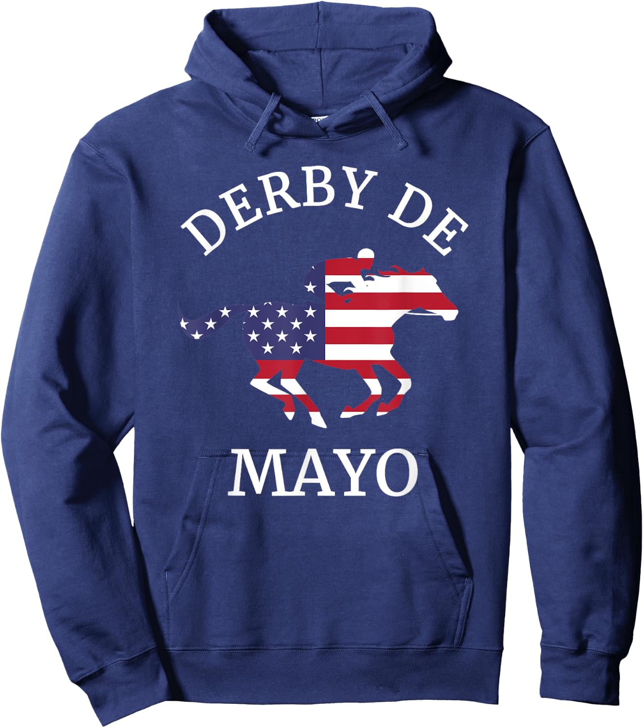 Derby De Mayo , Funny, Cinco De Mayo, Horse Race Hoodie - Hoodie | Navy