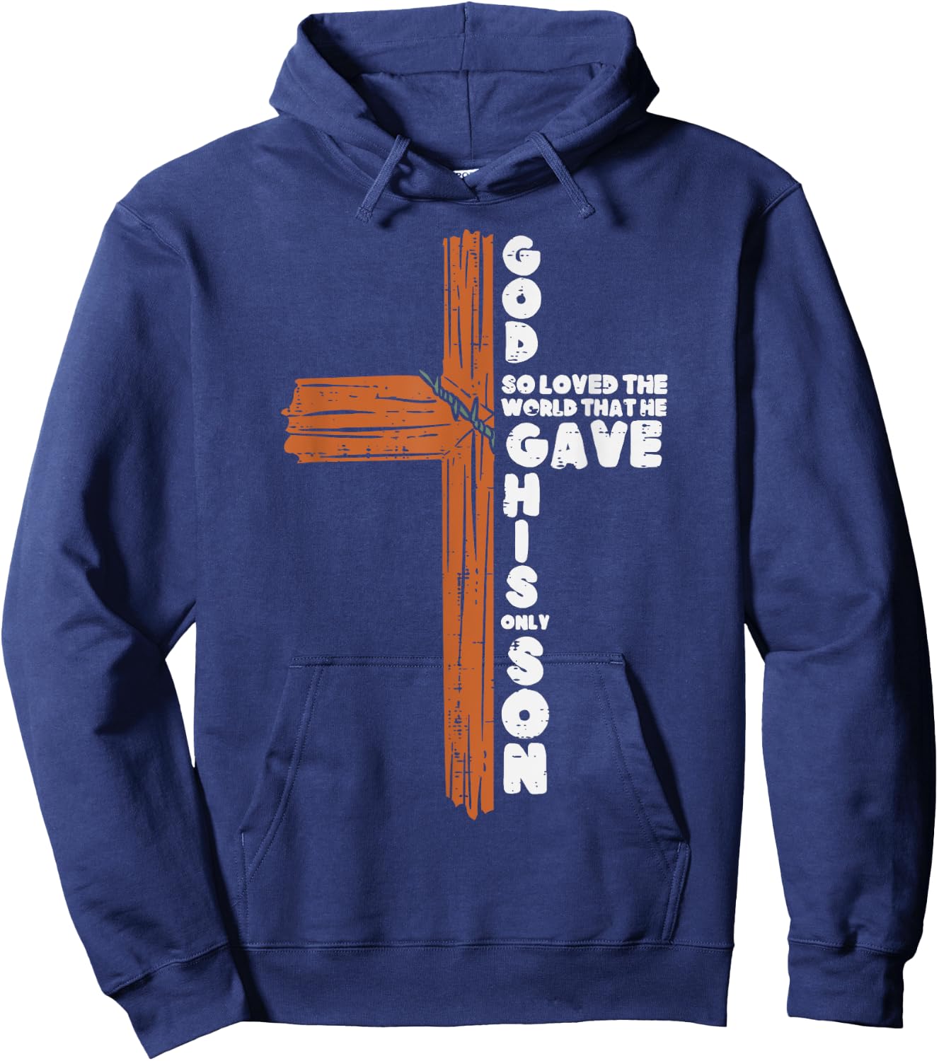 Cross God So Loved The World Jesus Christian Men Women Kids Hoodie - Hoodie | Navy