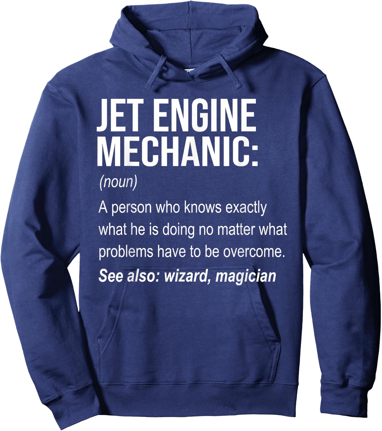 Jet Engine Mechanic Definition Aircraft Mechanic Hoodie - Hoodie | Navy