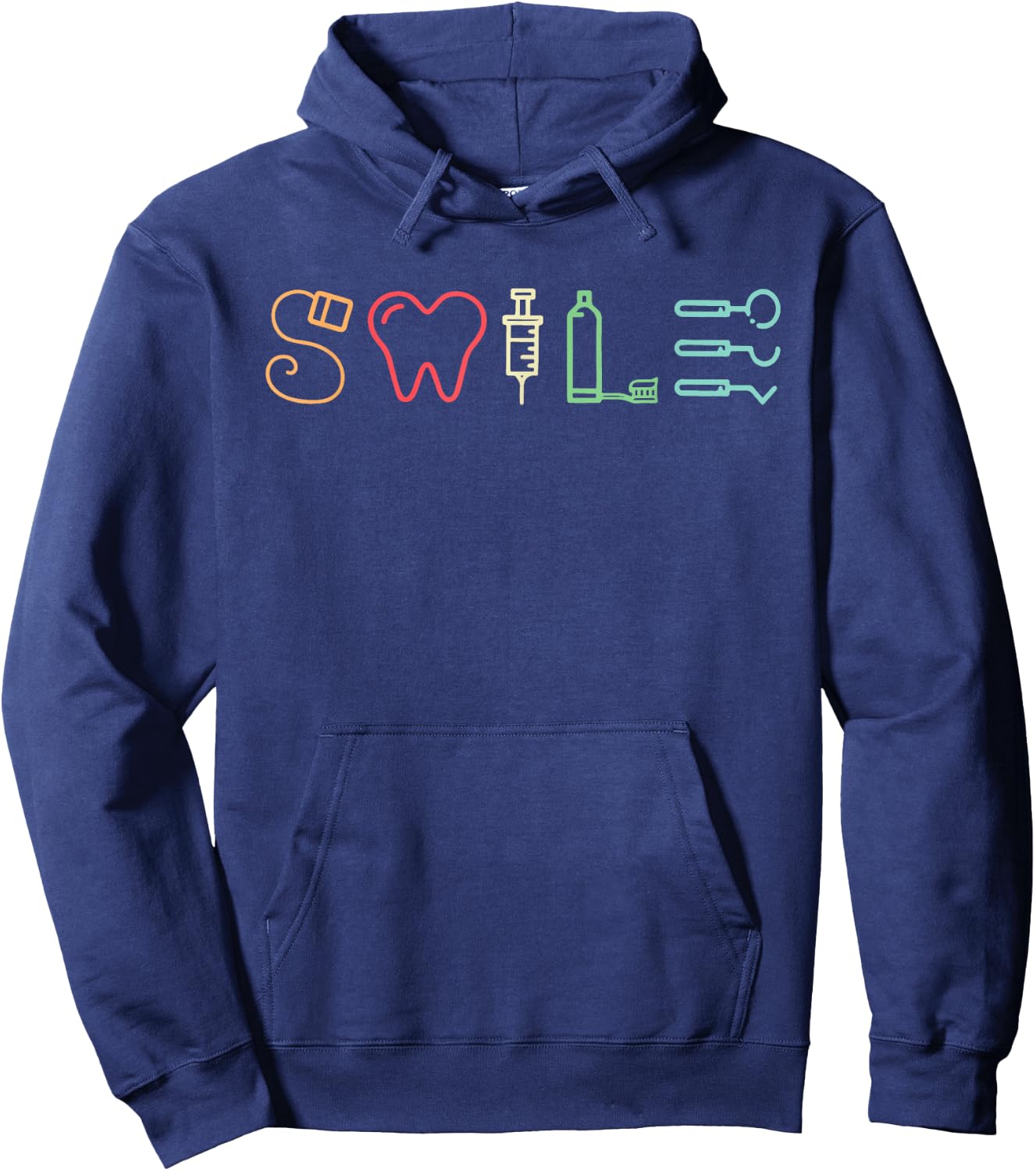 Dentist Smile Teeth Dental Hygienist Funny Dentist Vintage Hoodie - Hoodie | Navy