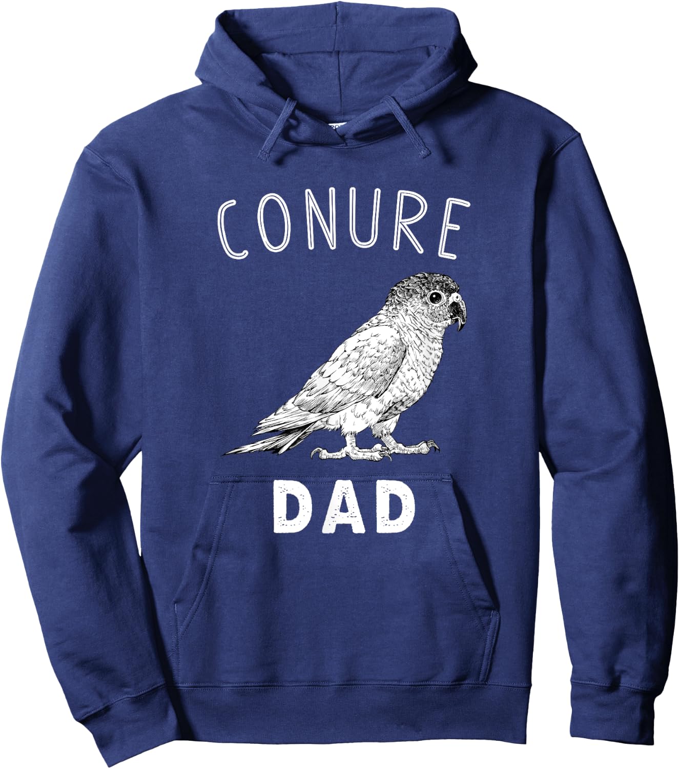 Conure Dad Green Cheek Conure Parrot Bird Papa Hoodie - Hoodie | Navy