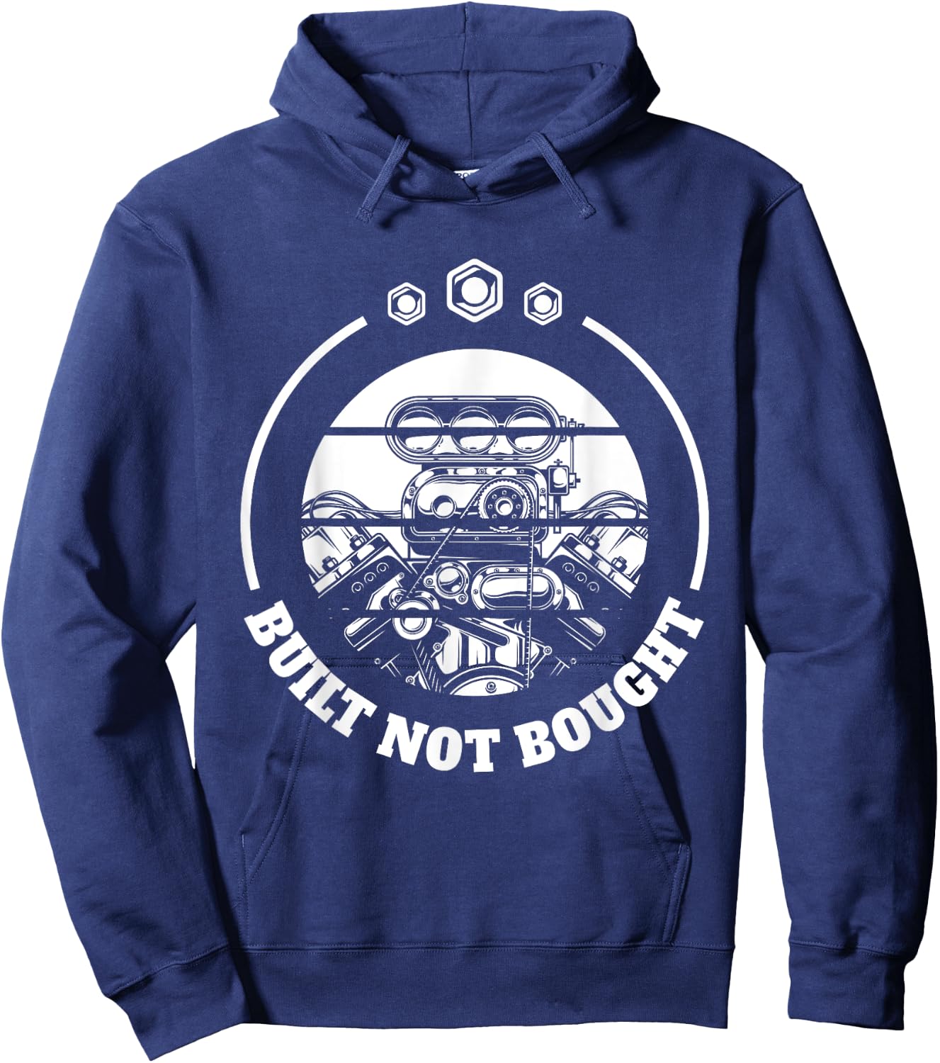 Built Not Bought Mechanic and Engineer Hoodie - Hoodie | Navy
