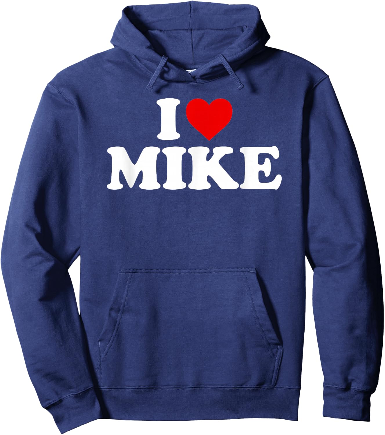 I Love Mike - Heart Hoodie - Hoodie | Navy