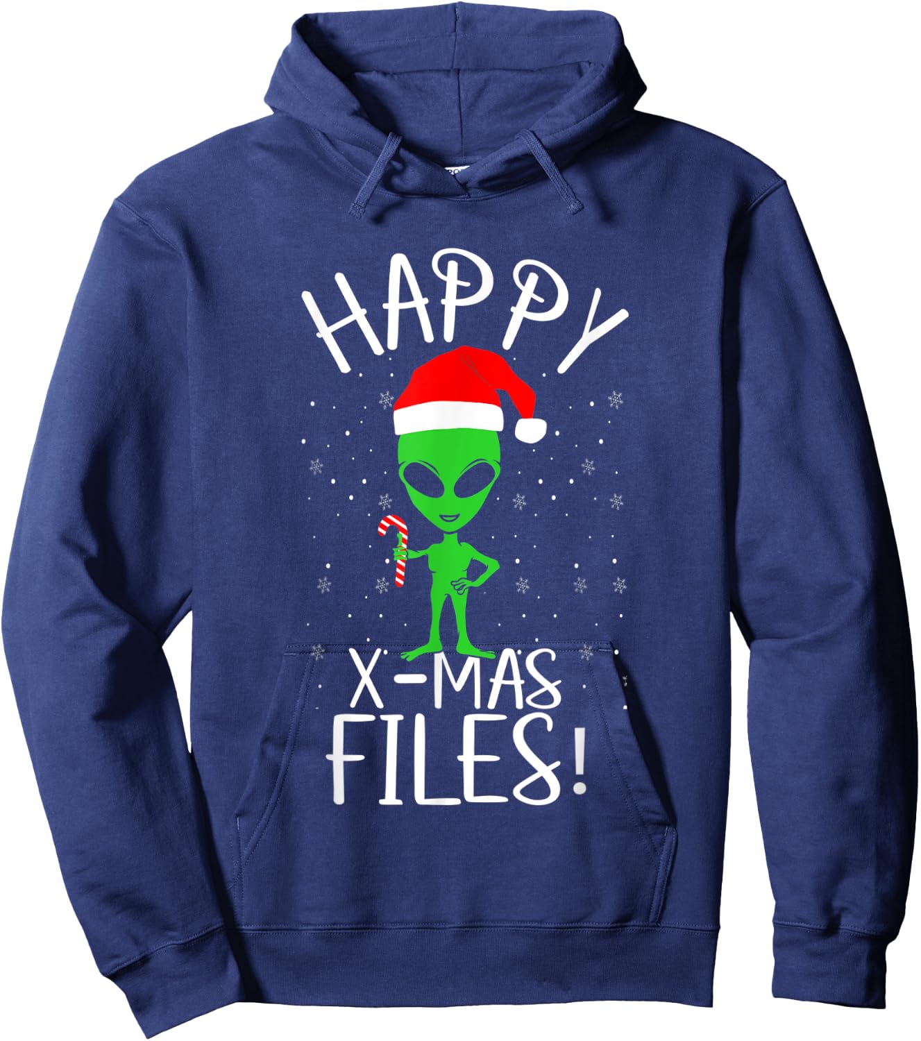 Happy X-mas Files Extraterrestrial Life Alien Beings Lover Hoodie - Hoodie | Navy