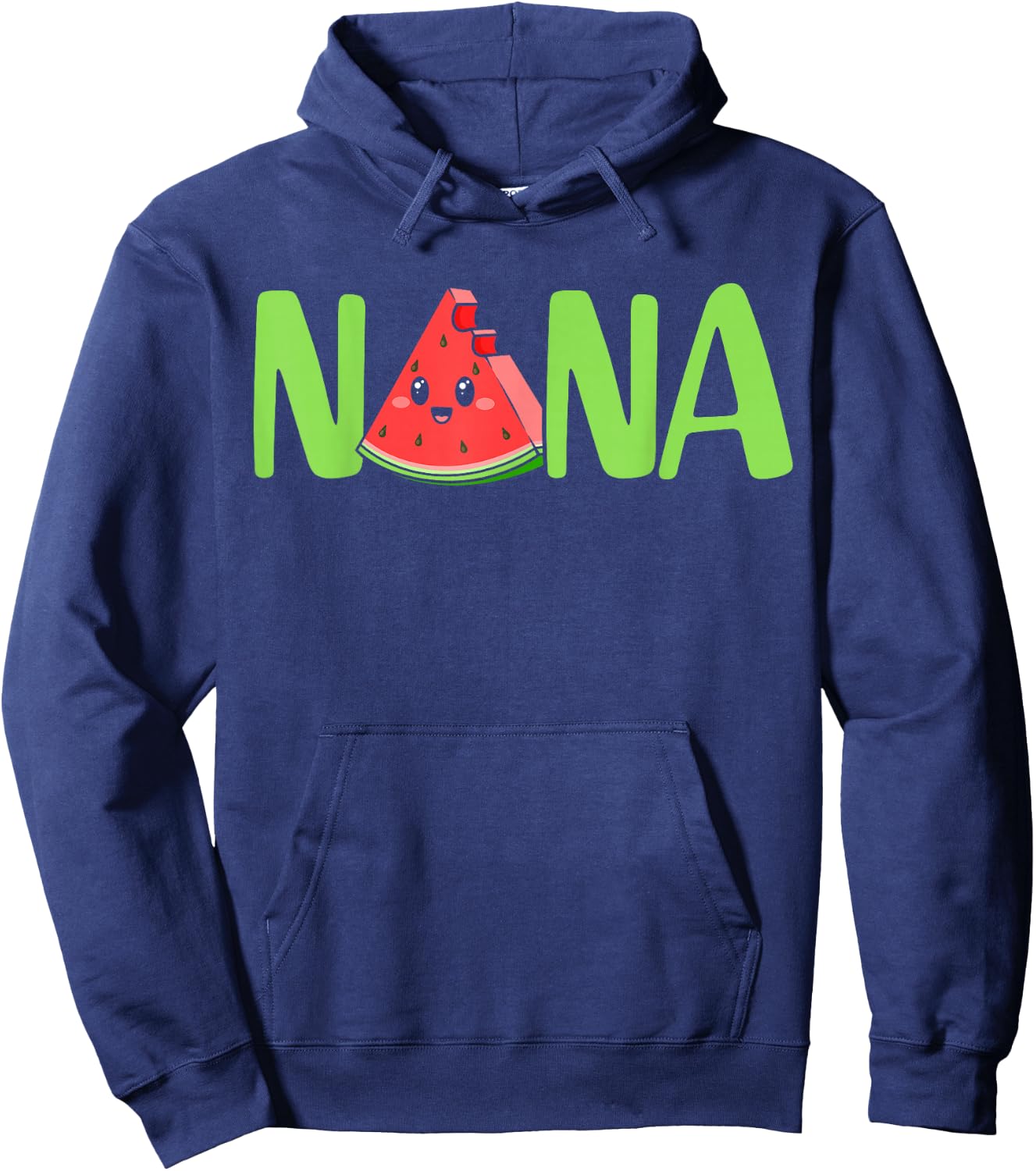 Nana Happy Mother's Day Proud Nana Watermelon Fruit Lover Hoodie - Hoodie | Navy