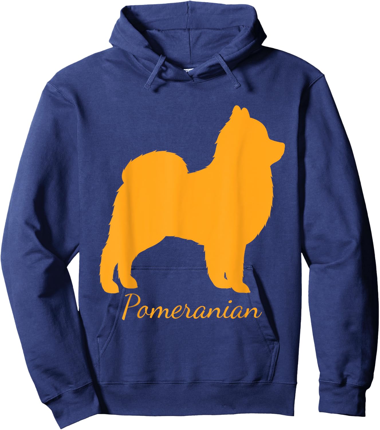 Funny Pomeranian Friend Puppy Love Dog Silhouetted Gift Hoodie - Hoodie | Navy