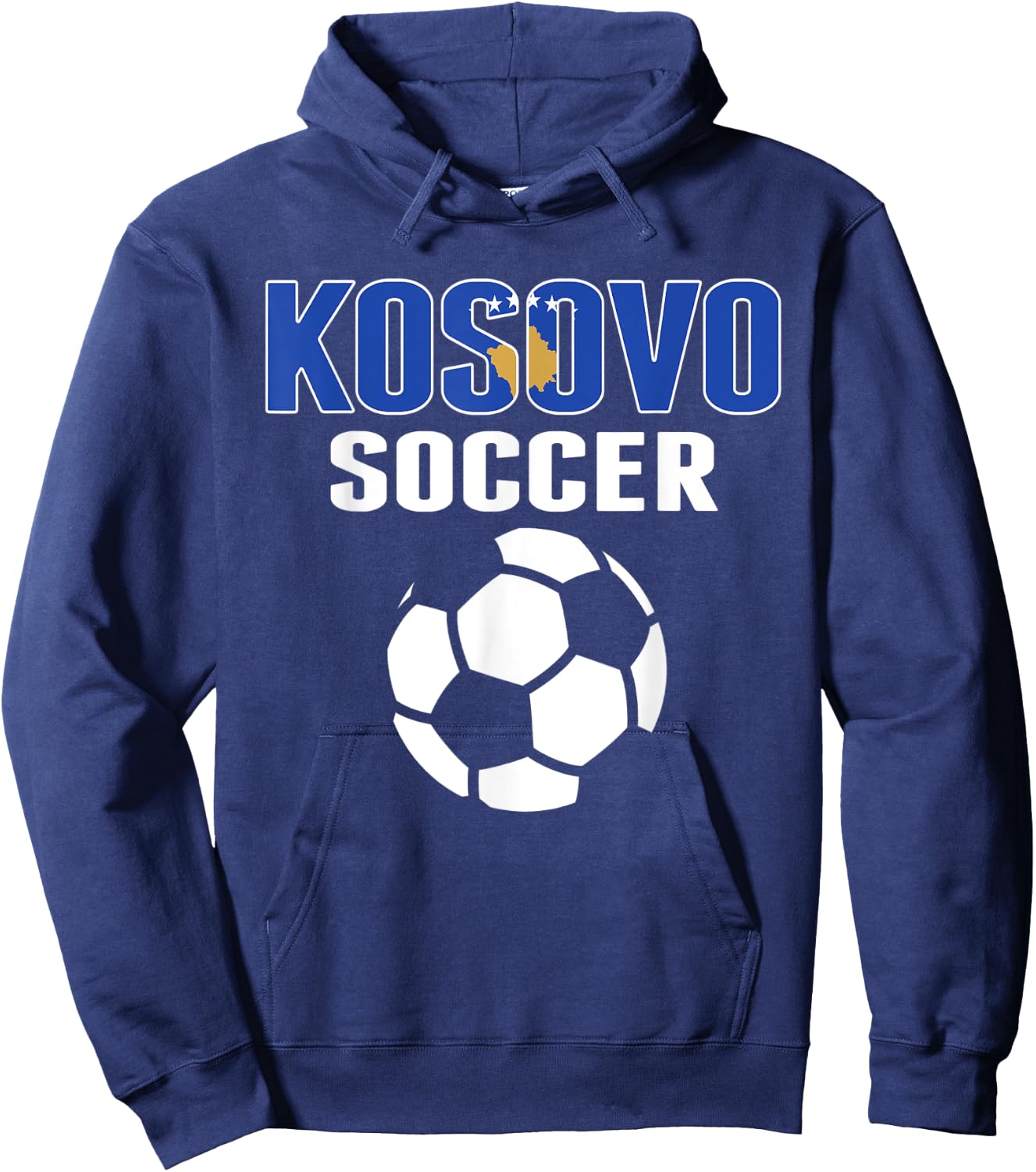 Proud Kosovo Soccer Fans Jersey - Support Kosovan Football Hoodie - Hoodie | Navy