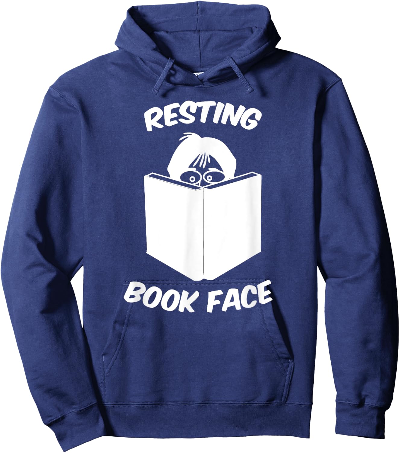 Resting Book Face Book Reader Hoodie - Hoodie | Navy