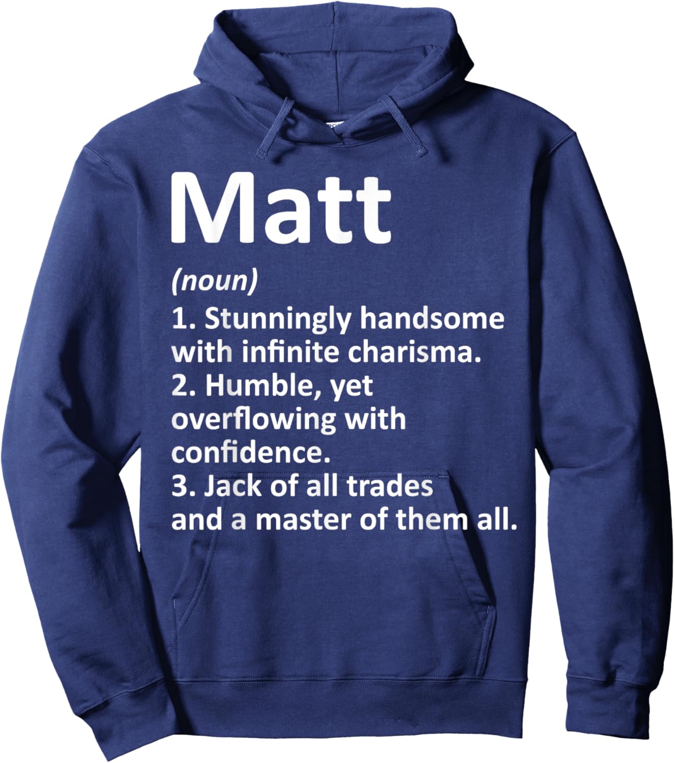 MATT Definition Personalized Name Funny Birthday Gift Hoodie - Hoodie | Navy