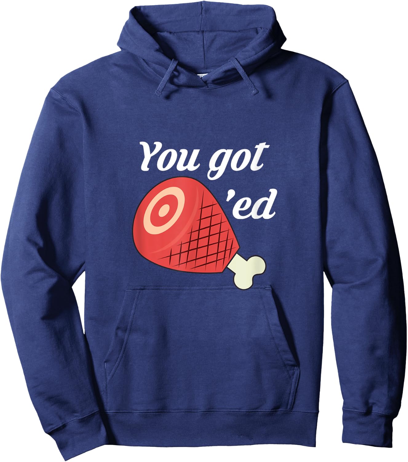 Funny Ham Design | You Got Hammed Hambone Hoodie - Hoodie | Navy