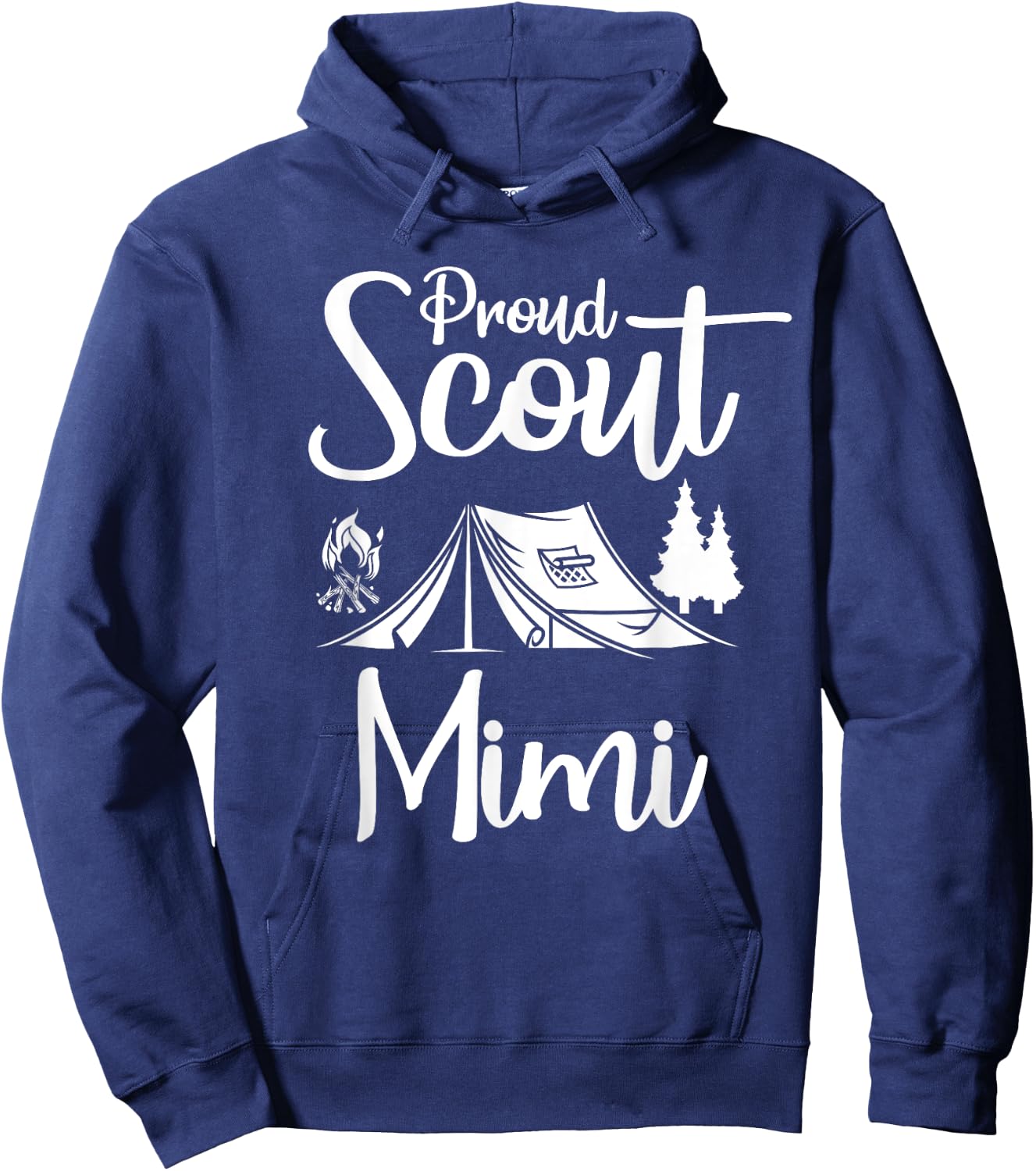 Proud Scout Mimi Camping Scouting Tent Scout Mom Leader Hoodie - Hoodie | Navy
