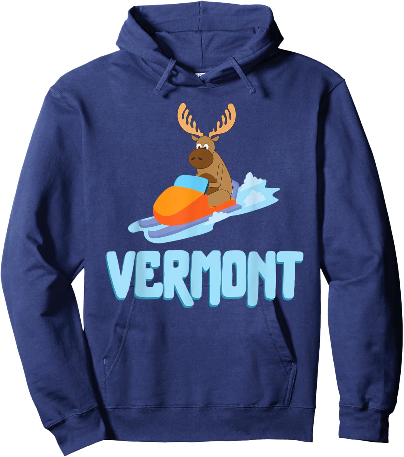 Vermont Moose Snowmobile Sled Gift Riders Hoodie - Hoodie | Navy