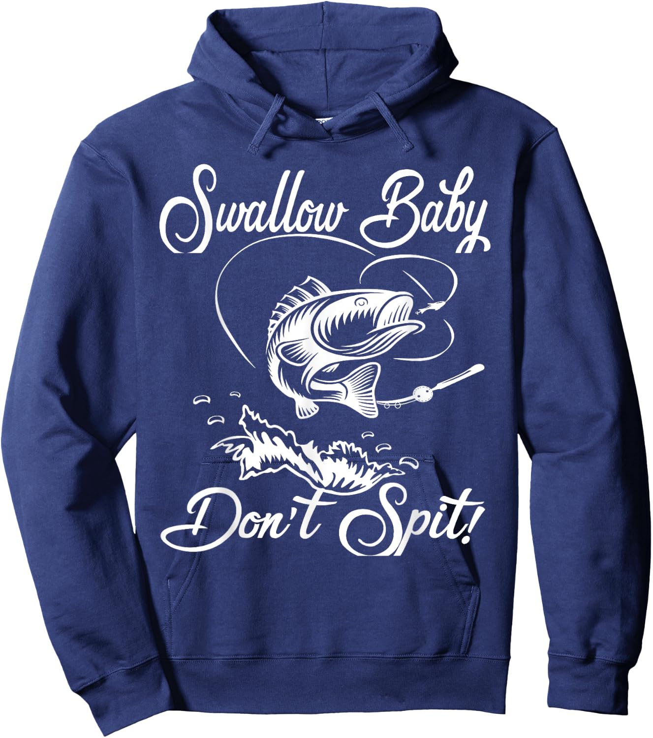 Angle Fish Hook Sarcastic Man Saying Funny Fishing Hoodie - Hoodie | Navy