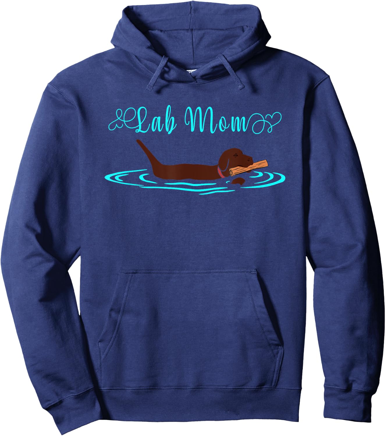 Lab Mom Chocolate Labrador Retriever Dog Owner Lover Women Girls Kids Hoodie - Hoodie | Navy