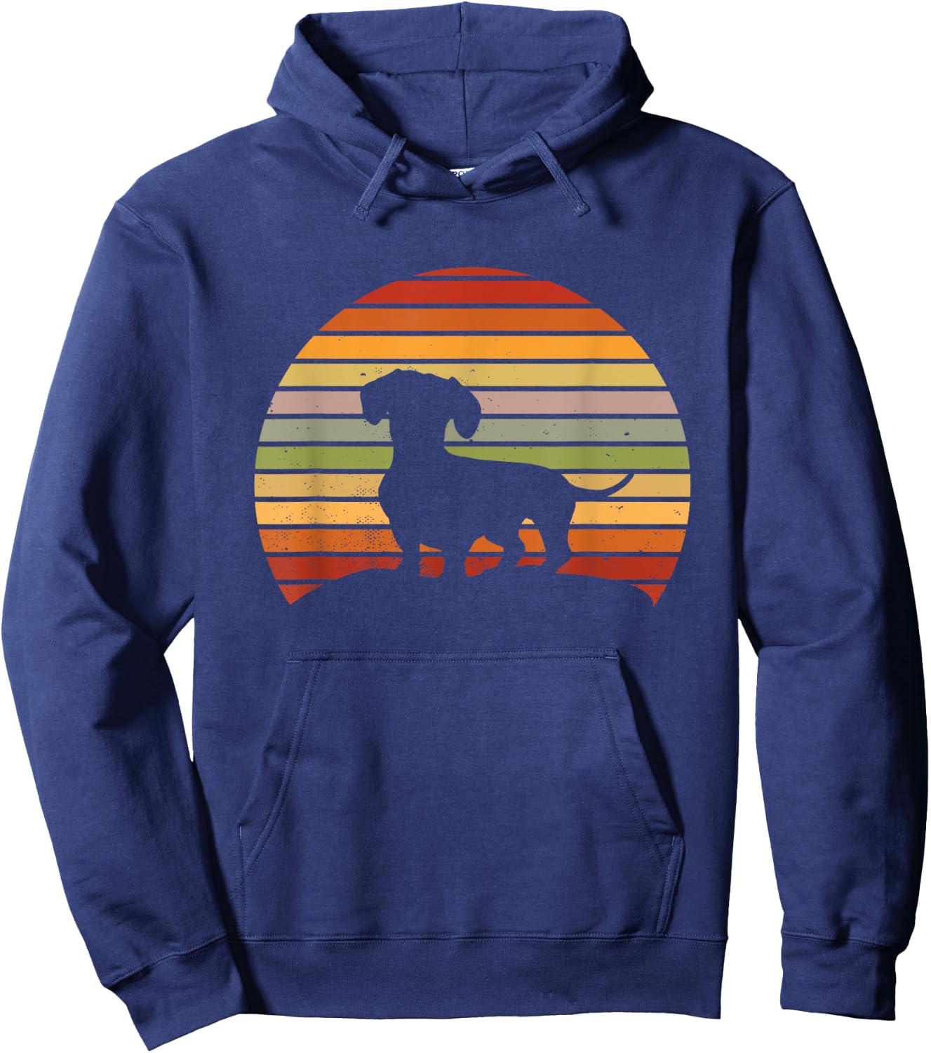 Dachshund Retro Vintage Lover Hoodie - Hoodie | Navy