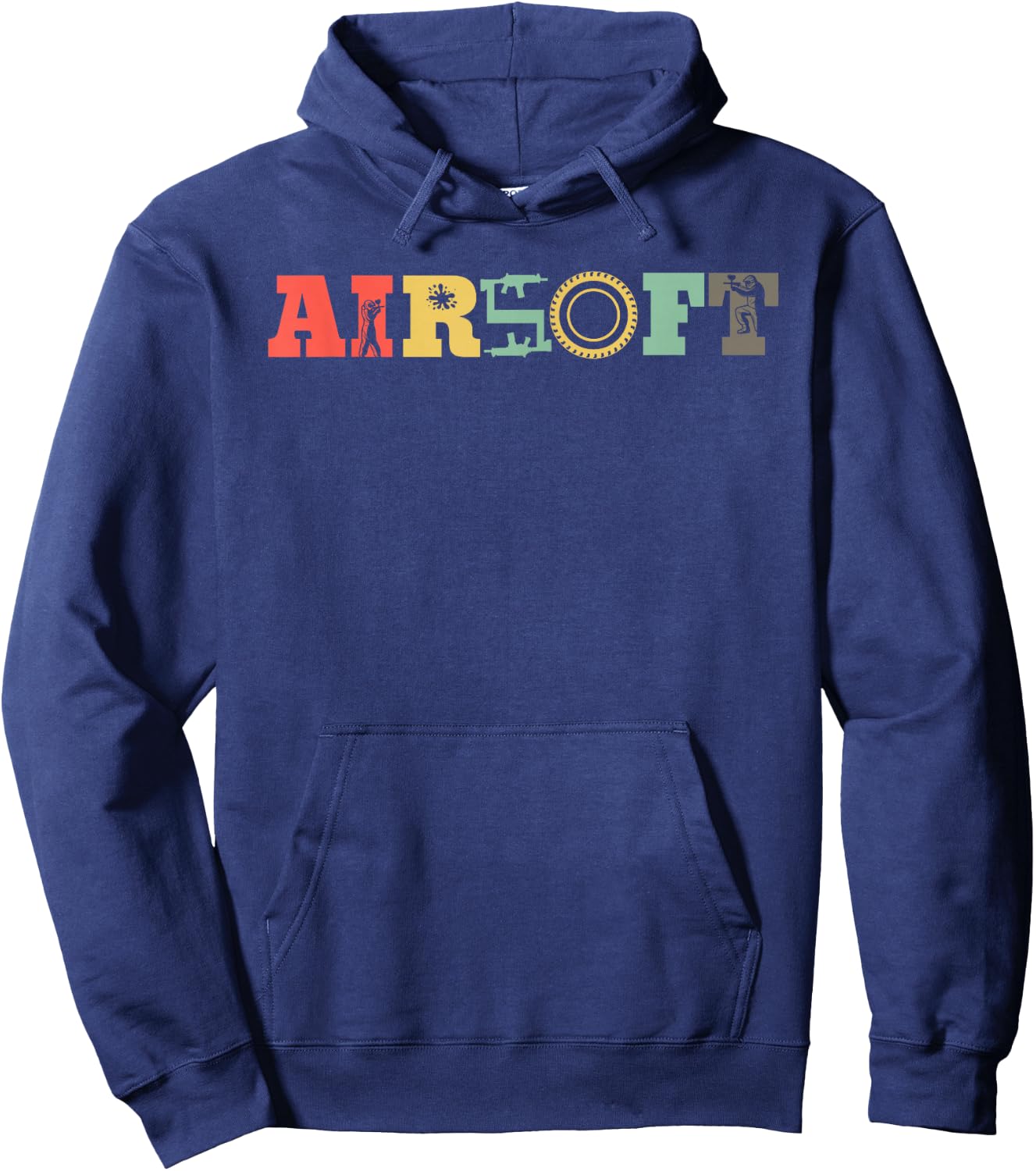 Retro Airsoft Vintage Milsim Weapon Airsoft Team Airsoft Hoodie - Hoodie | Navy