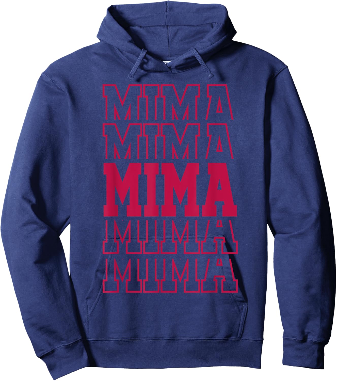 Cute Personalized Mima Birthday Matching Family Hoodie - Hoodie | Navy
