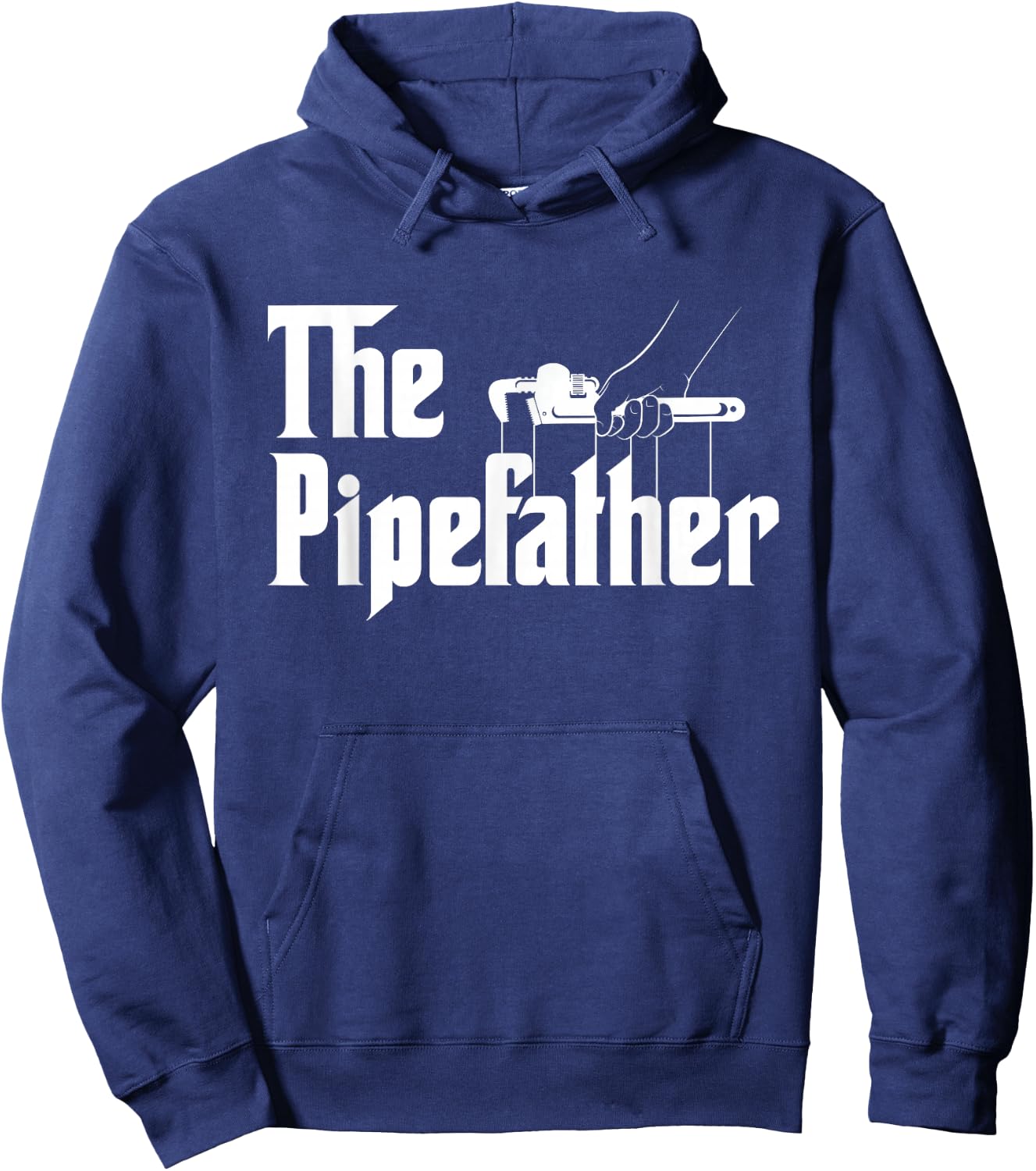 The Pipefather - Pipefitter Pipe Fitter Plumber Plumbing Hoodie - Hoodie | Navy