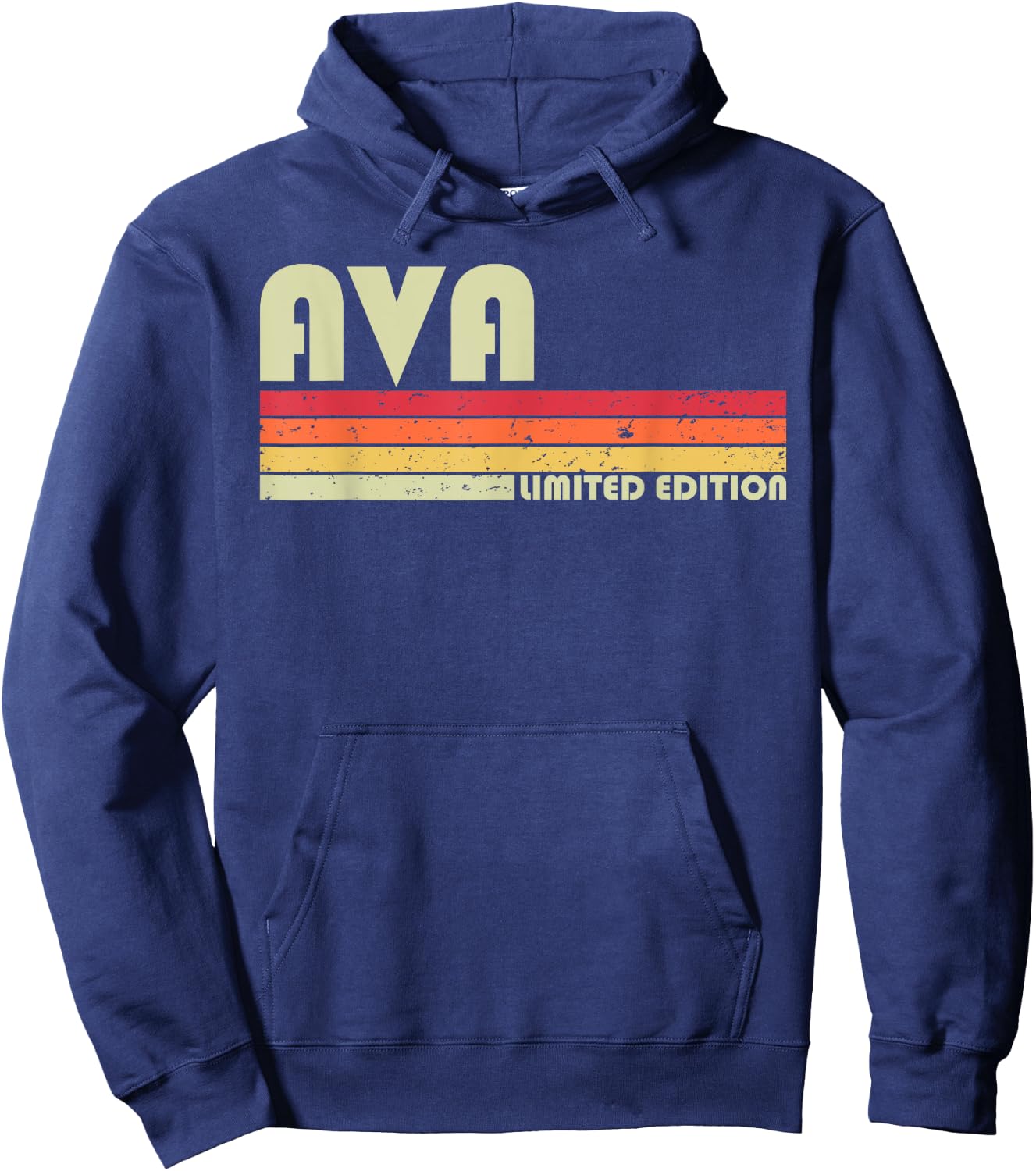 AVA Gift Name Personalized Retro Vintage 80s 90s Birthday Hoodie - Hoodie | Navy
