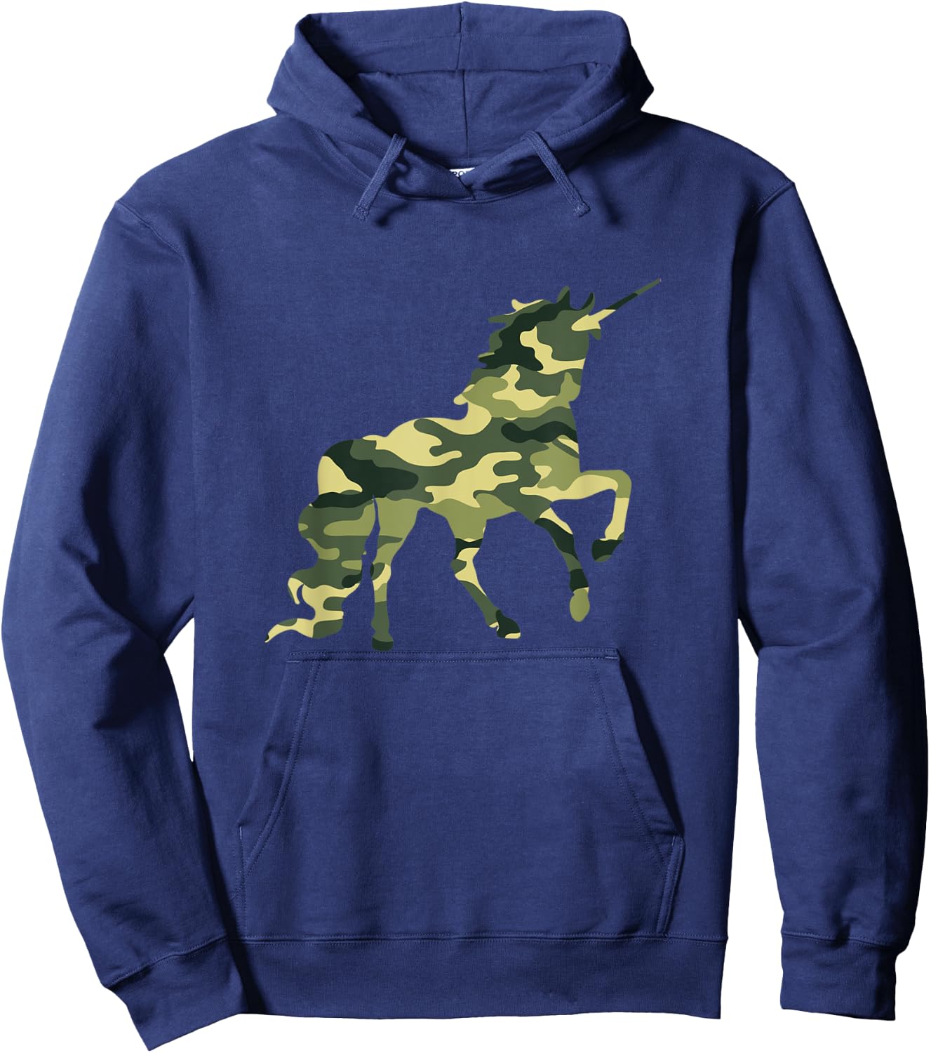 Funny Military Unicorn Gift Cute Camo Graphic Army Unicorn Hoodie - Hoodie | Navy