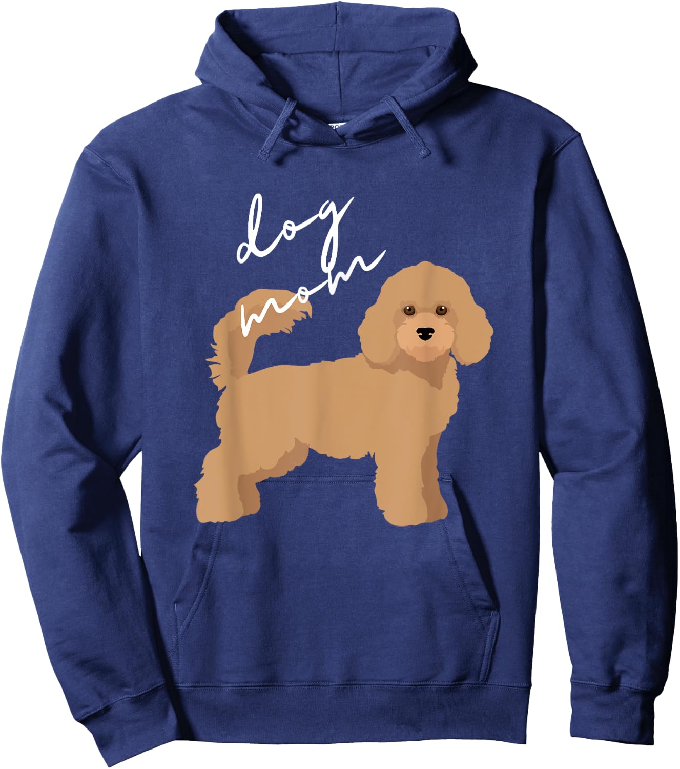 Apricot Poodle Dog Mom Women Girls Kids Hoodie - Hoodie | Navy