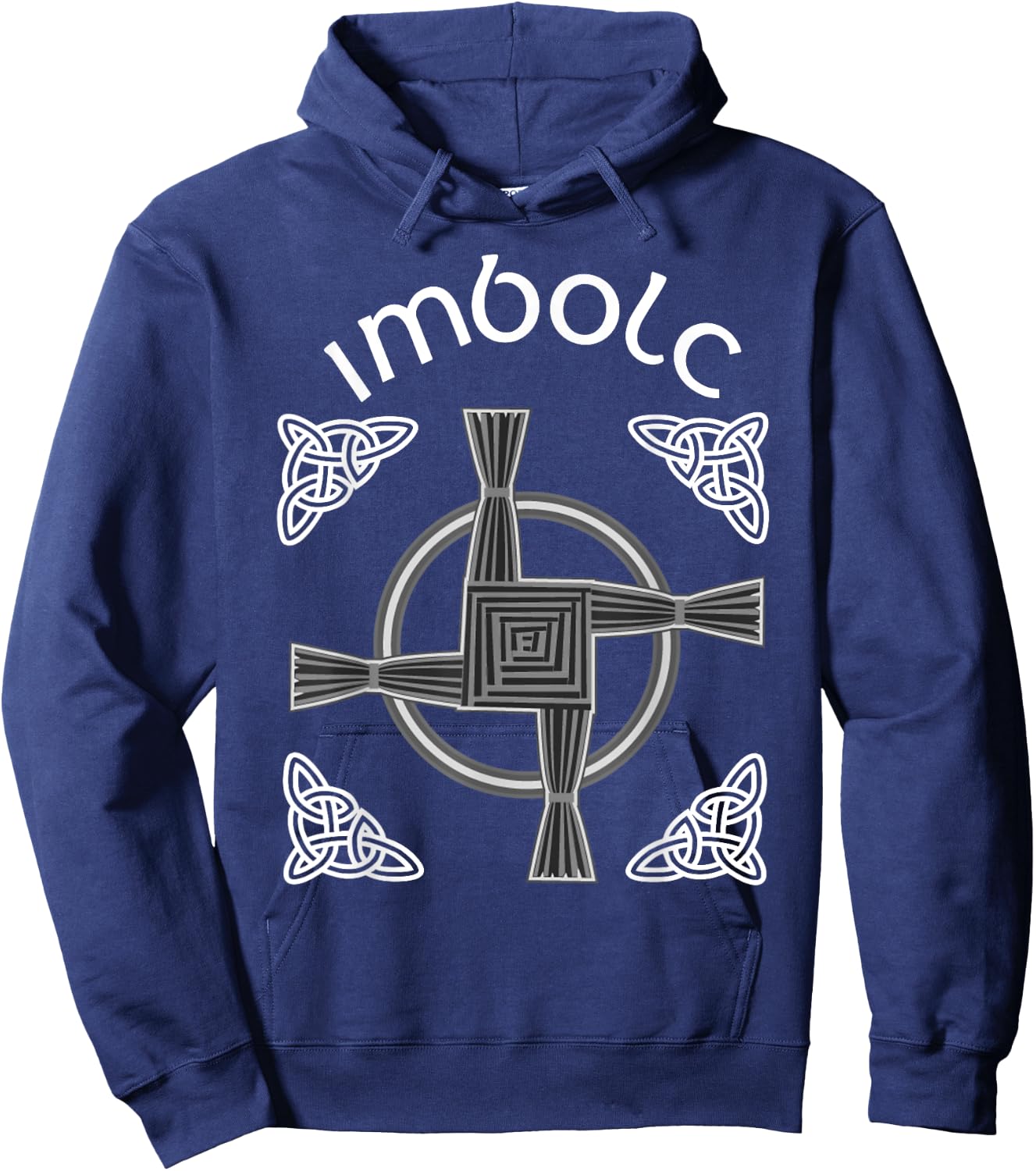 Imbolc Celtic St Brigids Cross Irish Gaelic Christian Hoodie - Hoodie | Navy