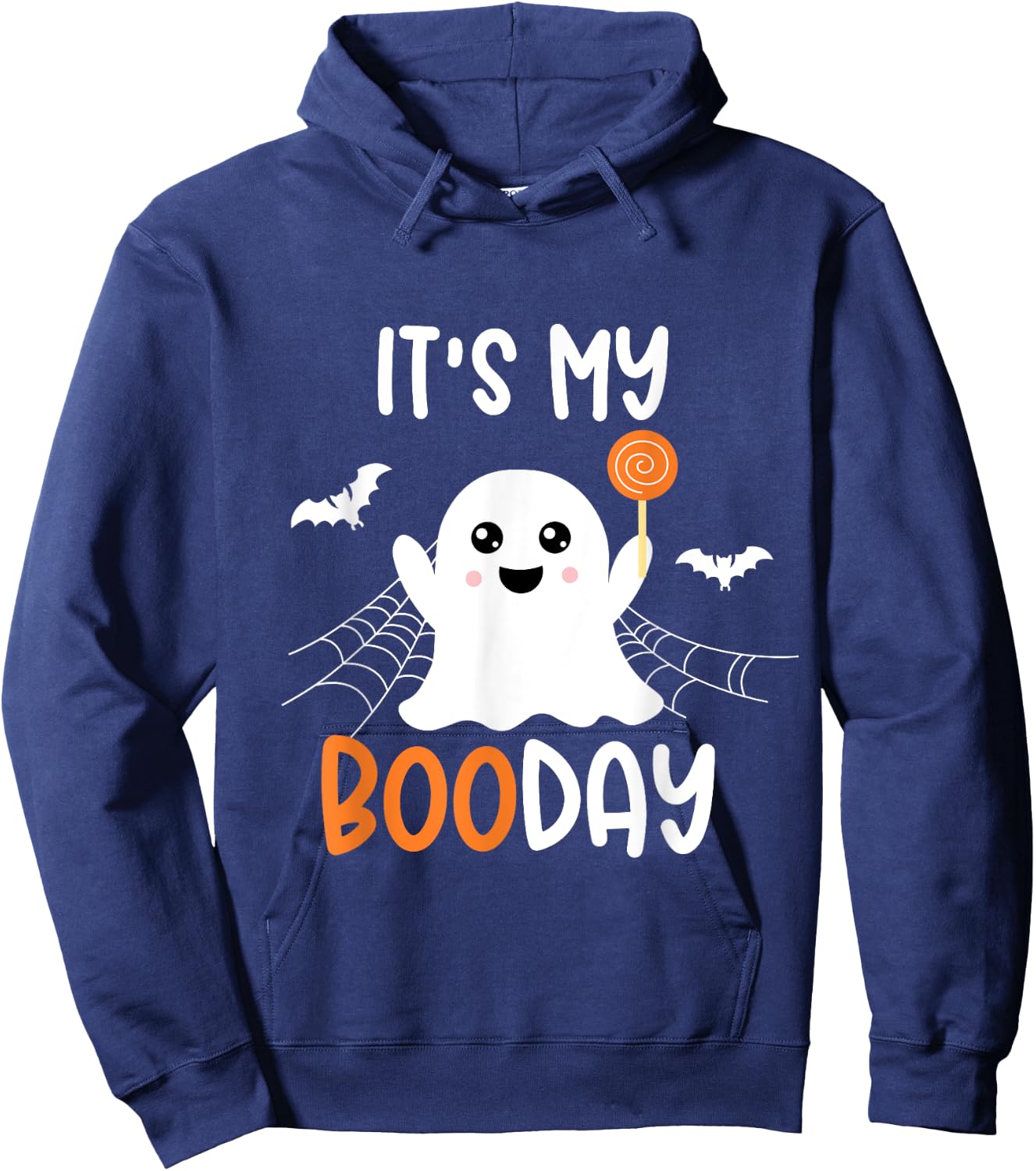 Its My Boo Day Cute Halloween Birthday Ghost Boy Girl Kids Hoodie - Hoodie | Navy