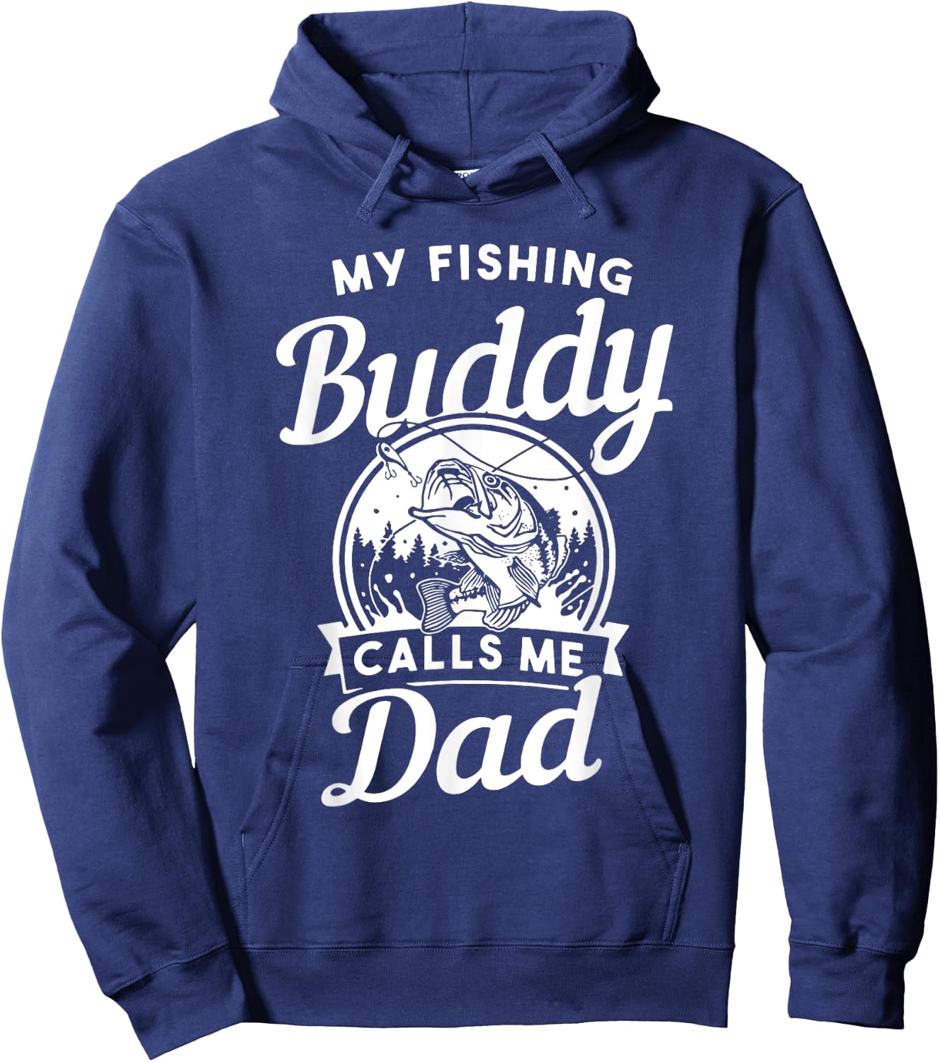 Fathers Day My Fishing Buddies Call Me Dad Men Wife Daughter Hoodie - Hoodie | Navy