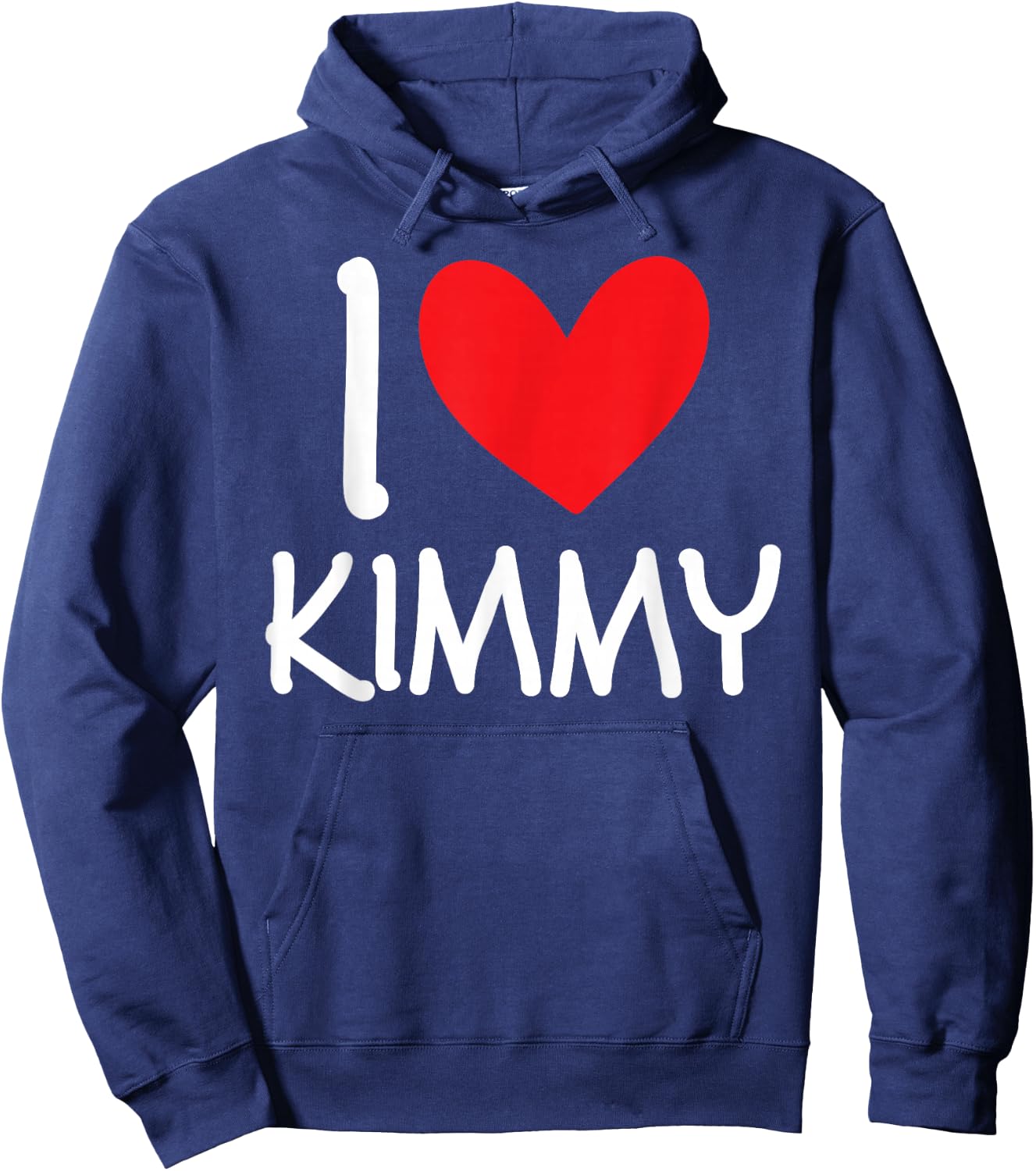 I Love Kimmy Name Personalized Girl Woman BFF Friend Heart Hoodie - Hoodie | Navy
