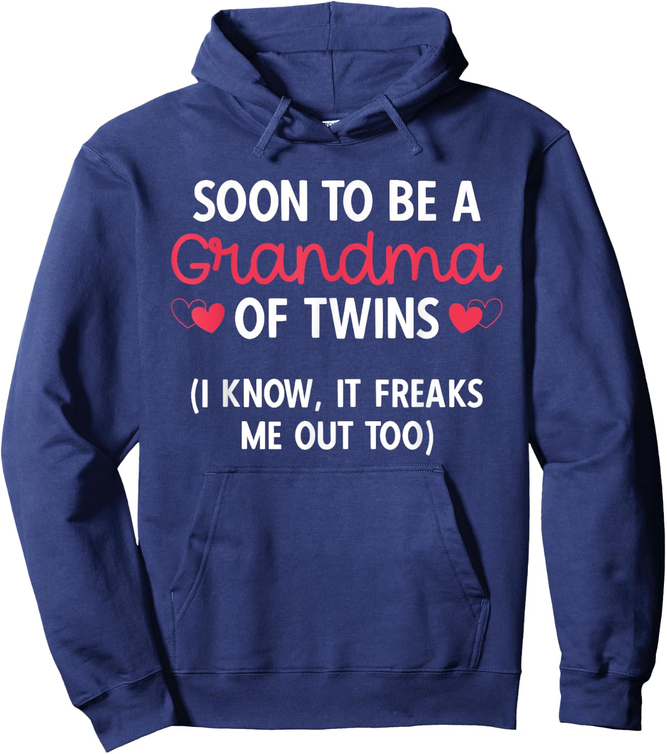 Grandmother Of Two Soon To Be A Grandma Of Twins Hoodie - Hoodie | Navy