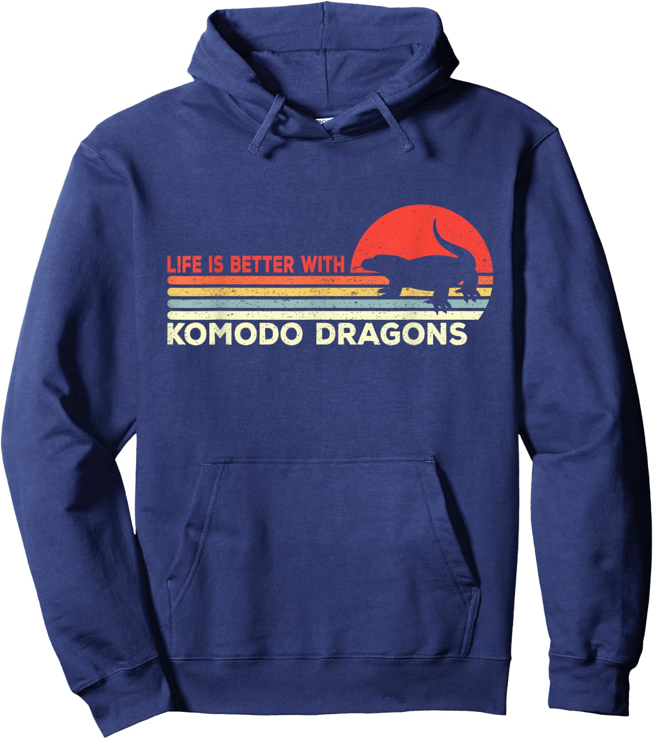 Komodo Dragon - Monitor Lizard Hoodie - Hoodie | Navy